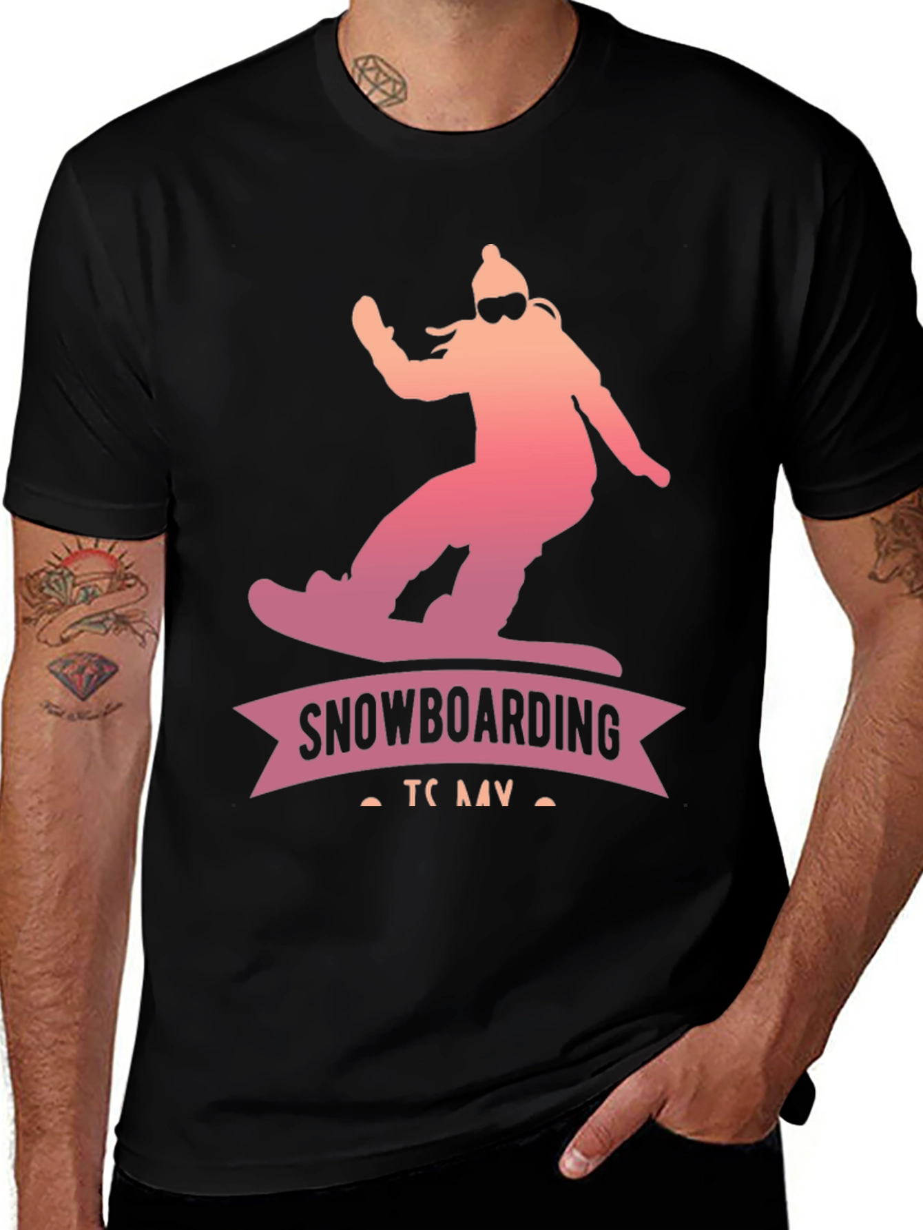 Variant 9 of Snowboarding Graphic Tee - Winter Sports Apparel
