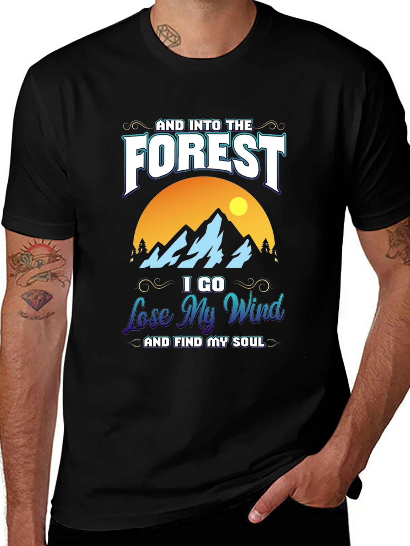 Variant 4 of Into The Forest Graphic Tee - Lose Your Mind Find Your Soul T-Shirt