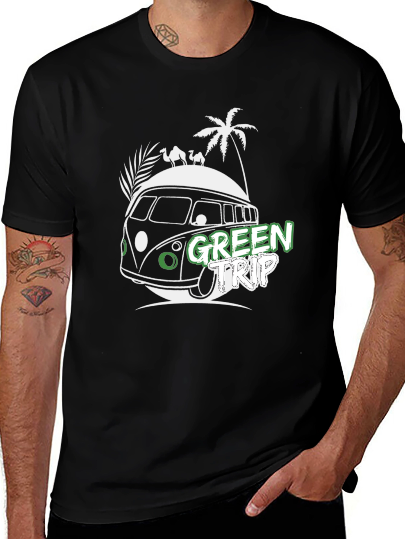 Green Trip VW Bus Graphic Tee