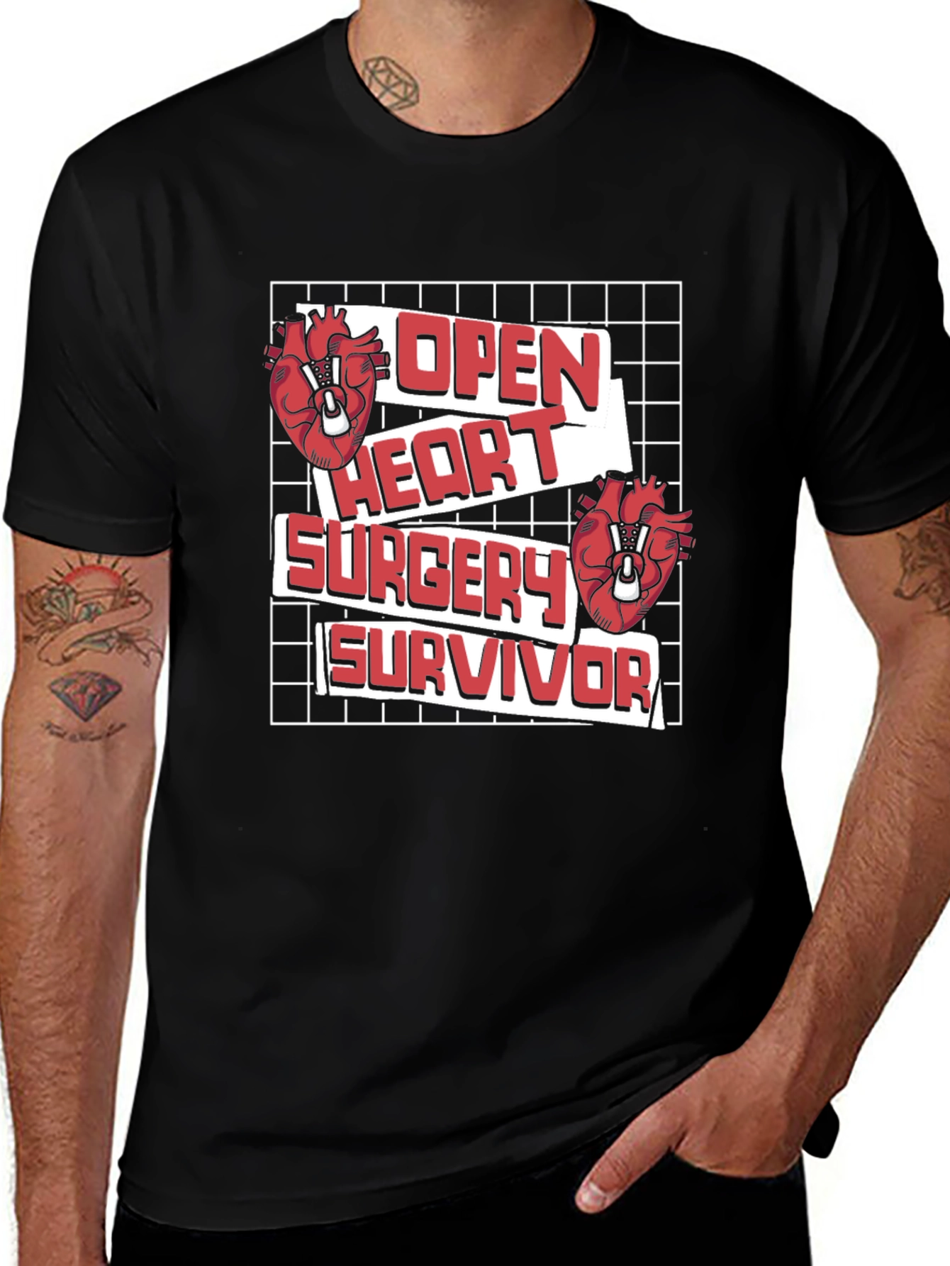 Variant 22 of Open Heart Surgery Survivor Graphic Tee