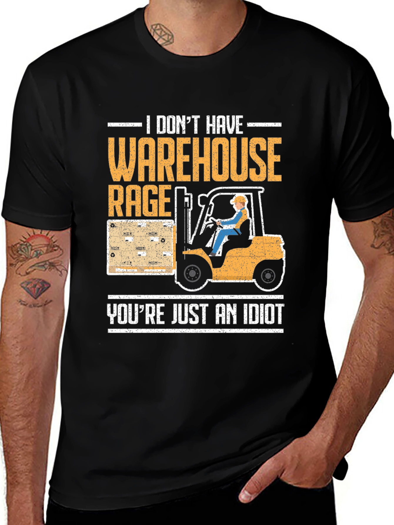 Variant 27 of Warehouse Rage Graphic Tee - Funny Forklift Shirt