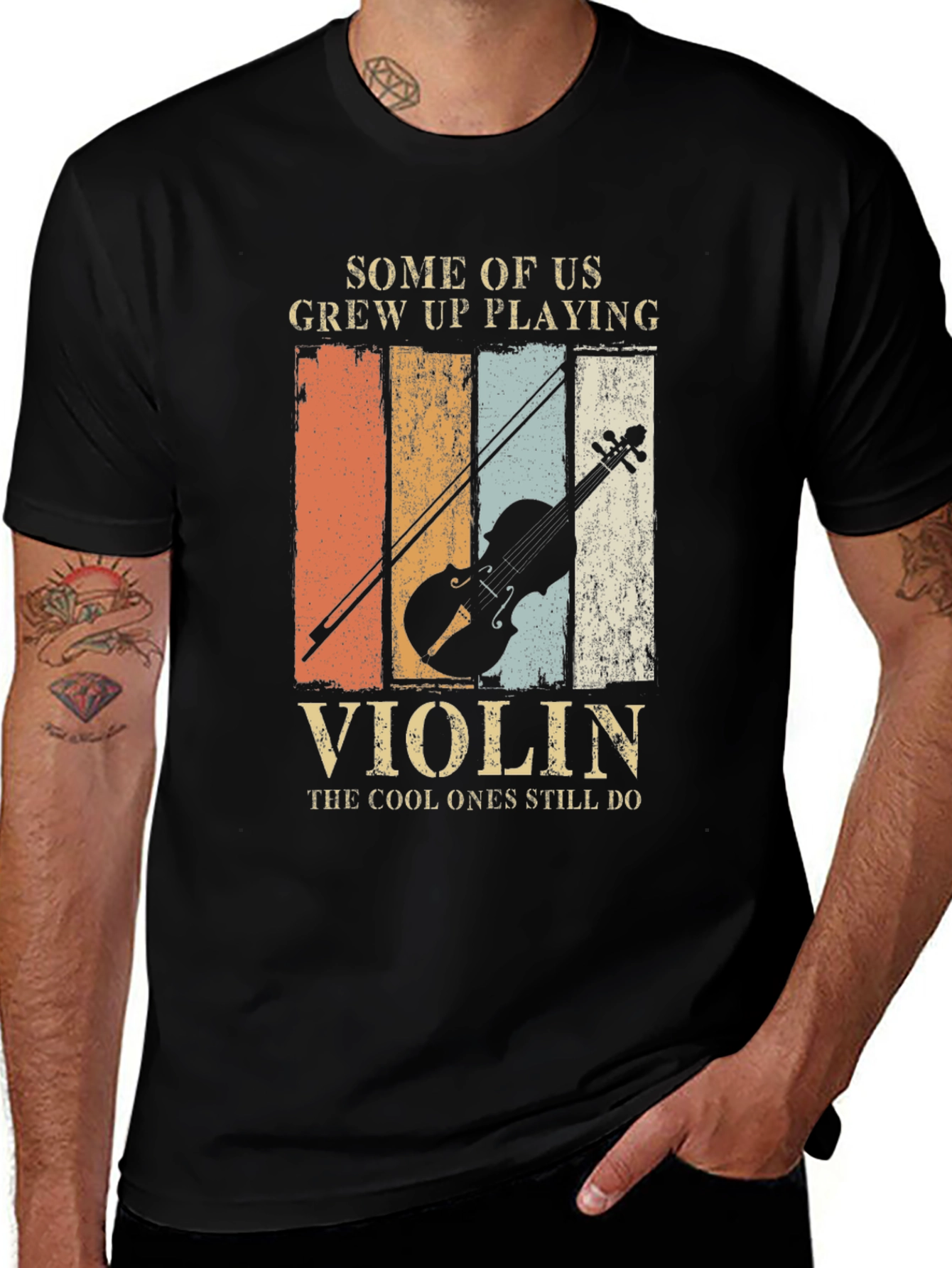Variant 8 of Vintage Violin Player T-Shirt - Cool Ones Still Do