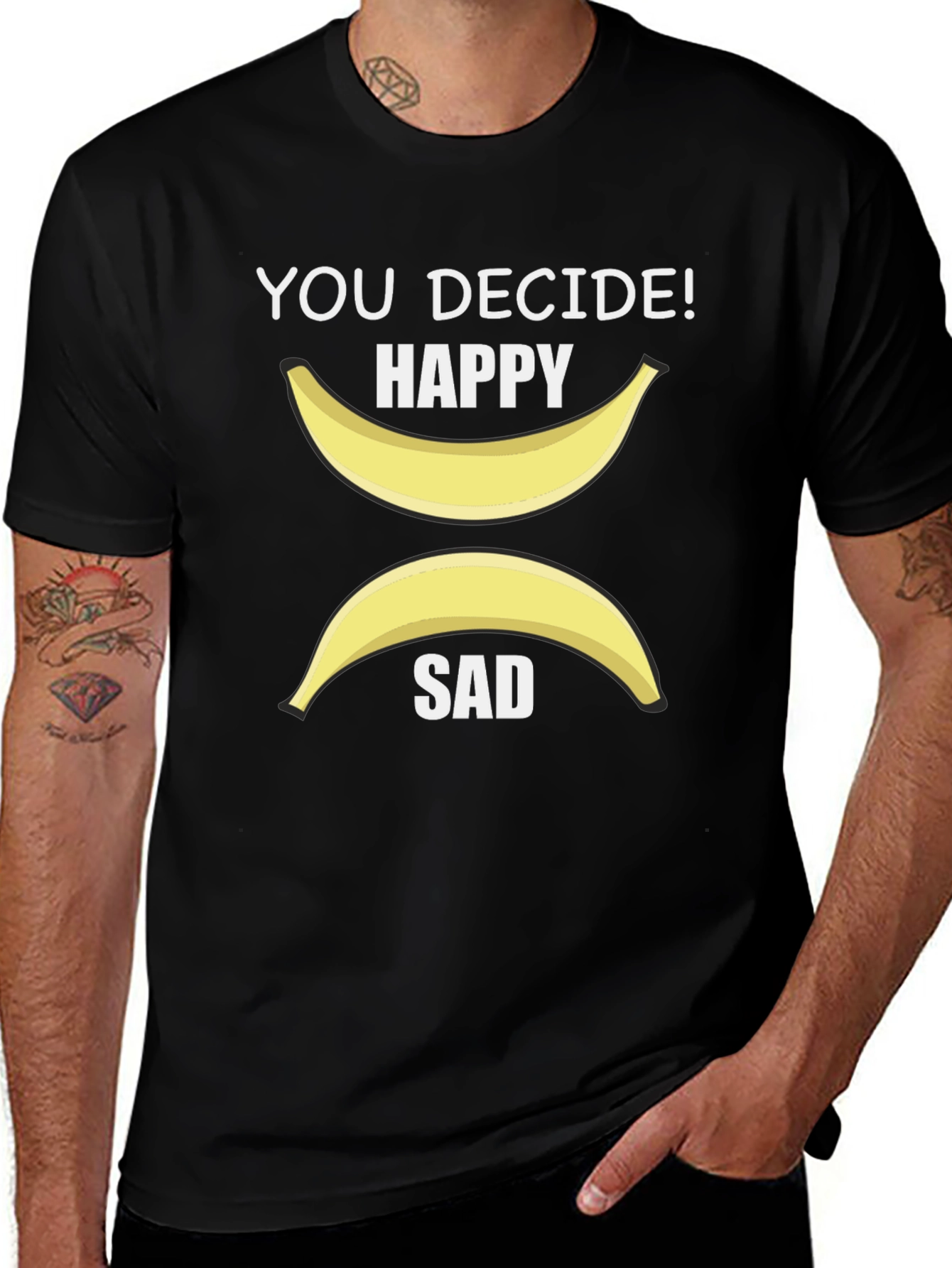 Variant 11 of Decide Happy or Sad Banana Graphic T-Shirt