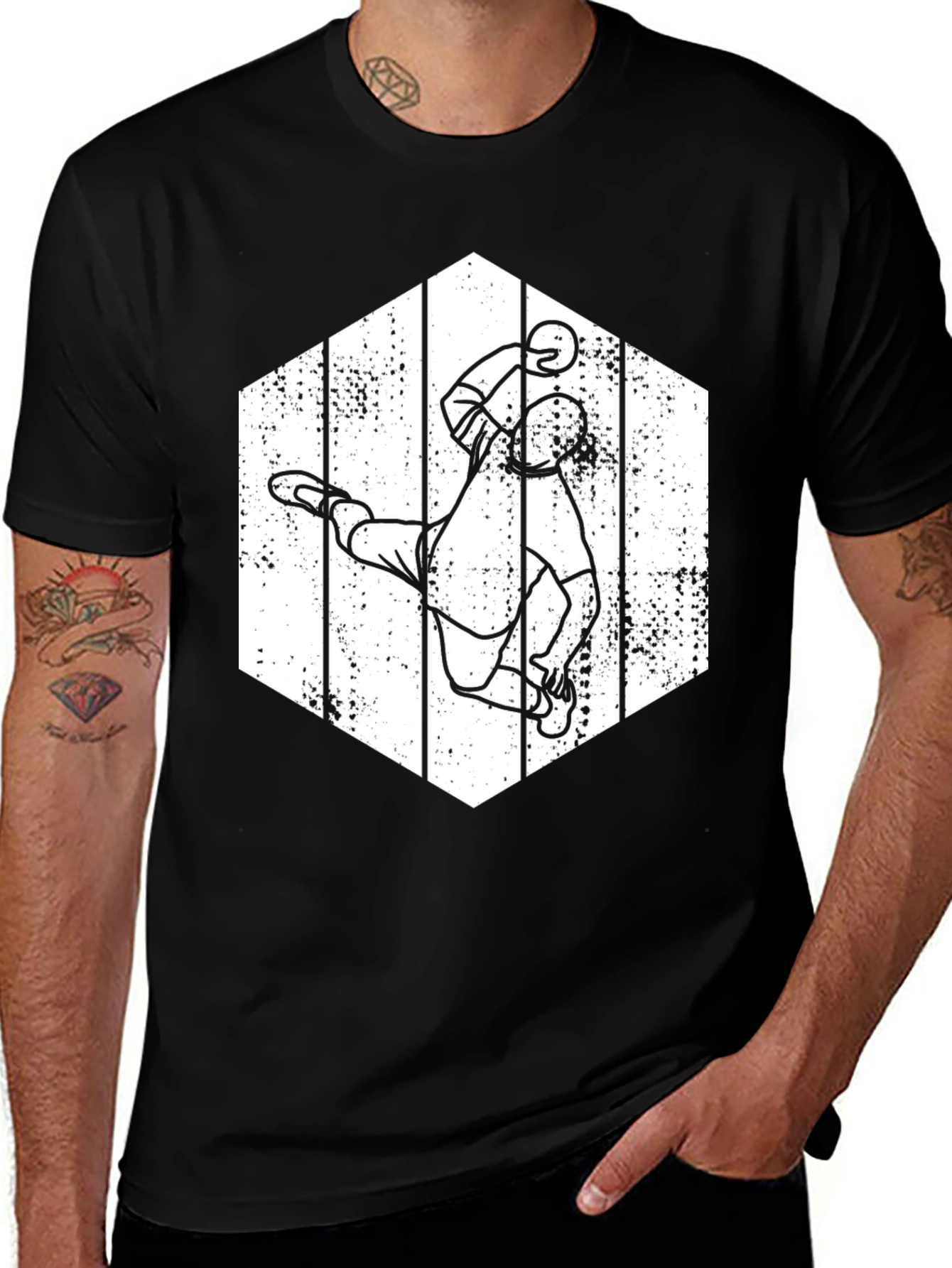 Variant 21 of Vintage-Style Black Graphic T-Shirt