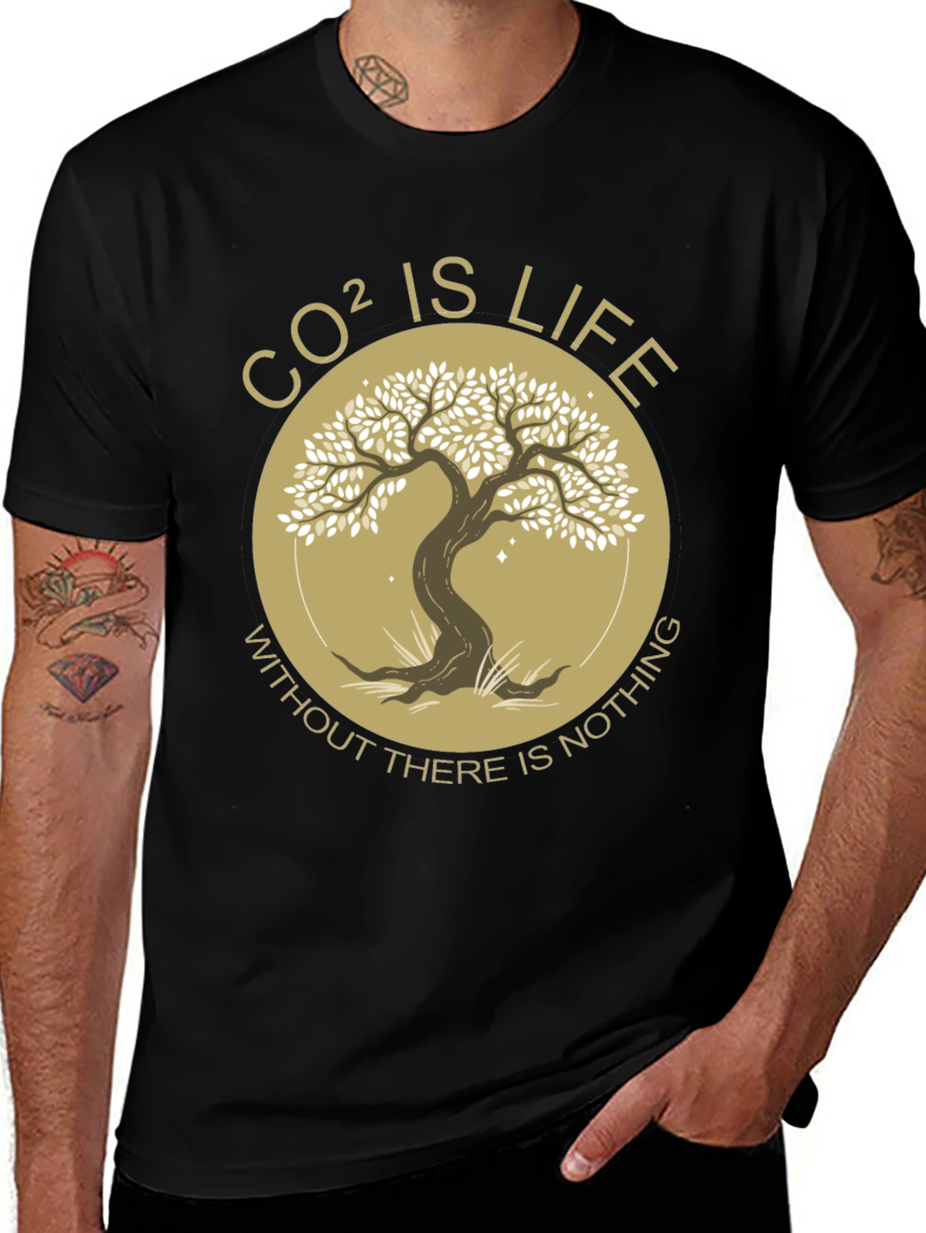 CO2 is Life Tree Graphic T-Shirt