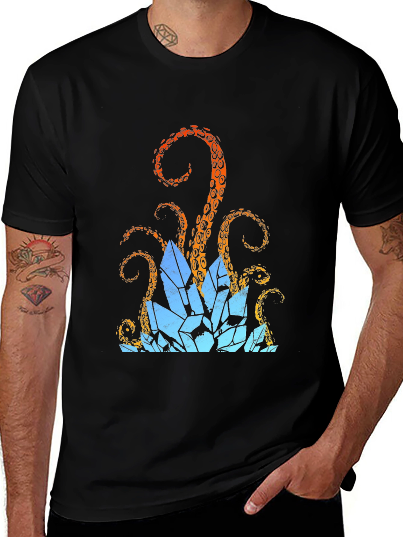 Octopus Crystal T-Shirt - Kraken Tee