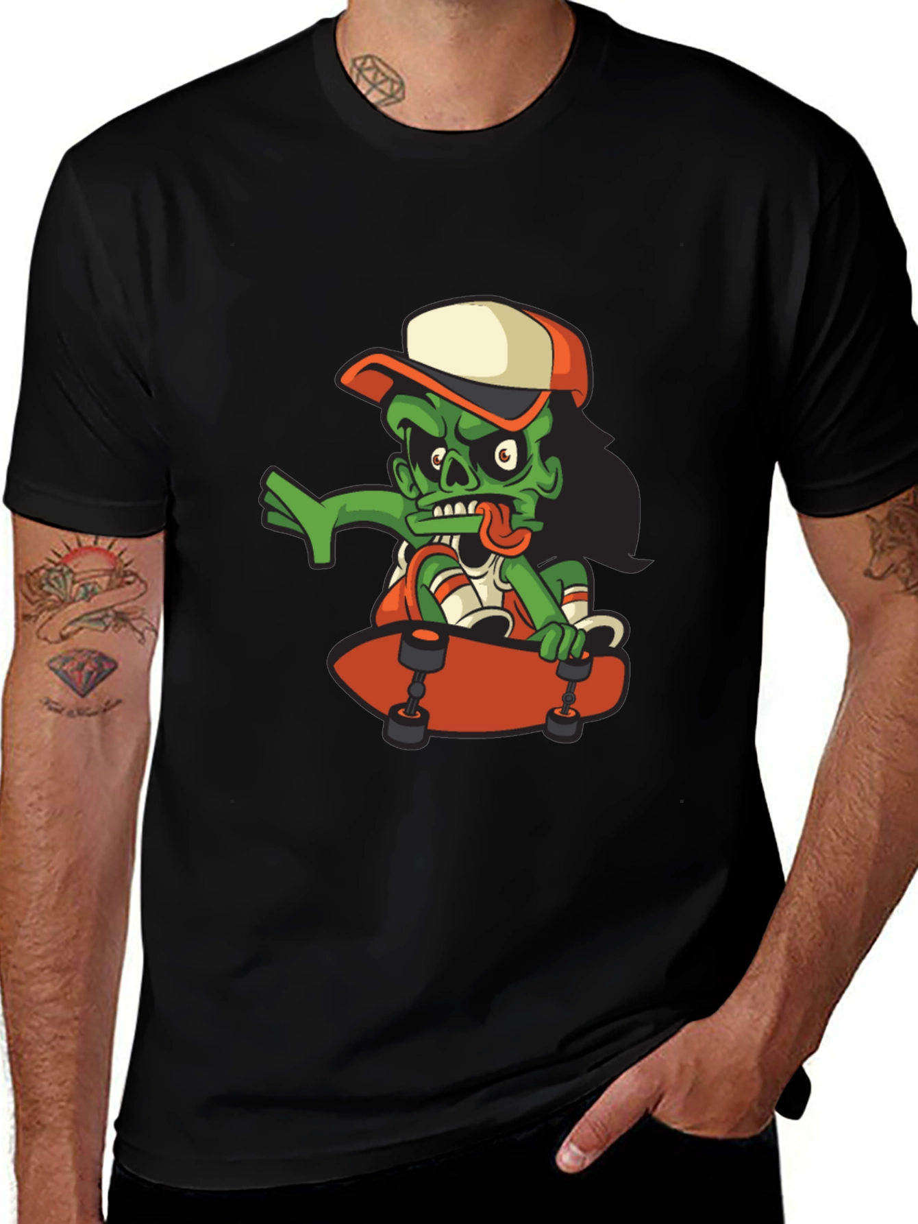 Variant 12 of Zombie Skateboarder Graphic T-Shirt