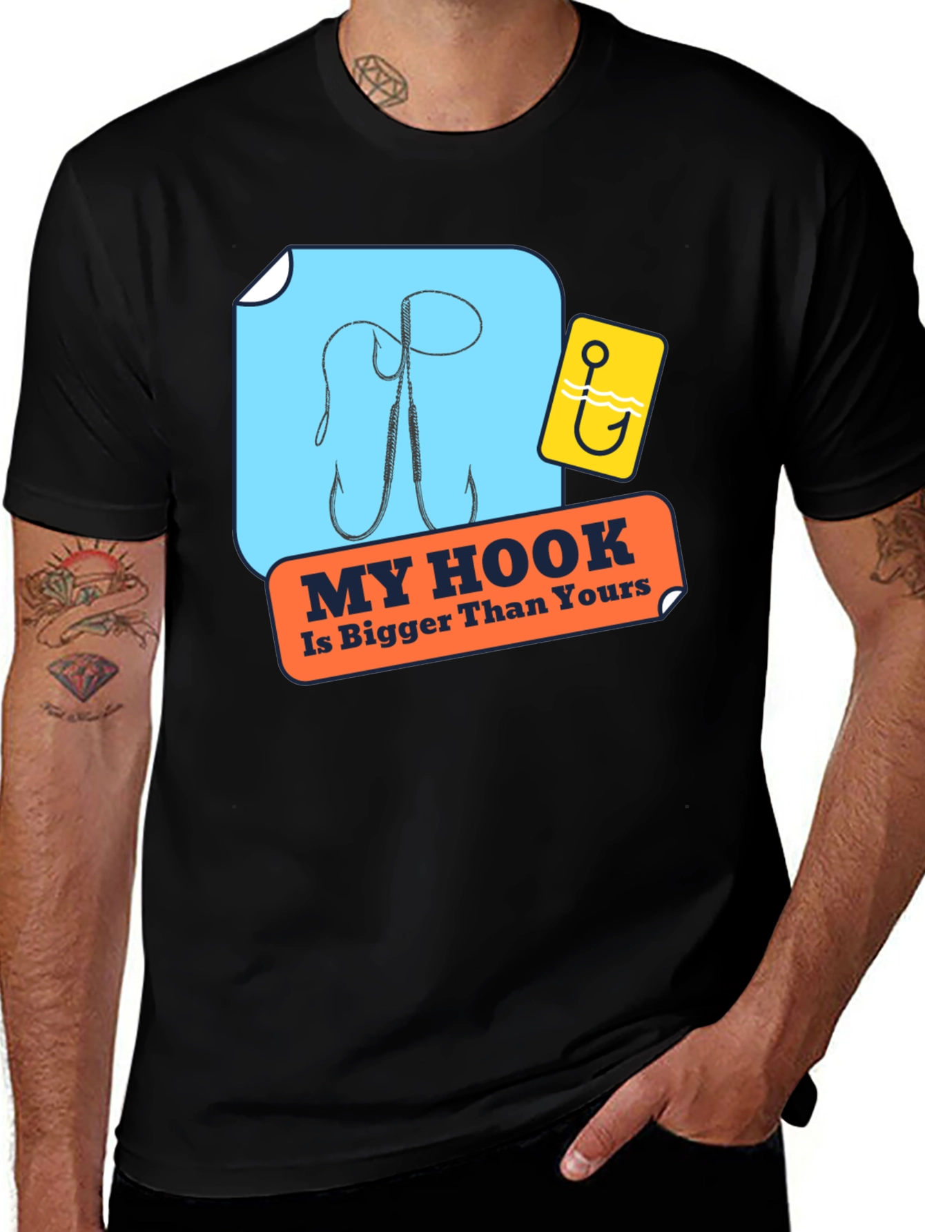 Variant 18 of My Hook Is Bigger Than Yours Black T-Shirt
