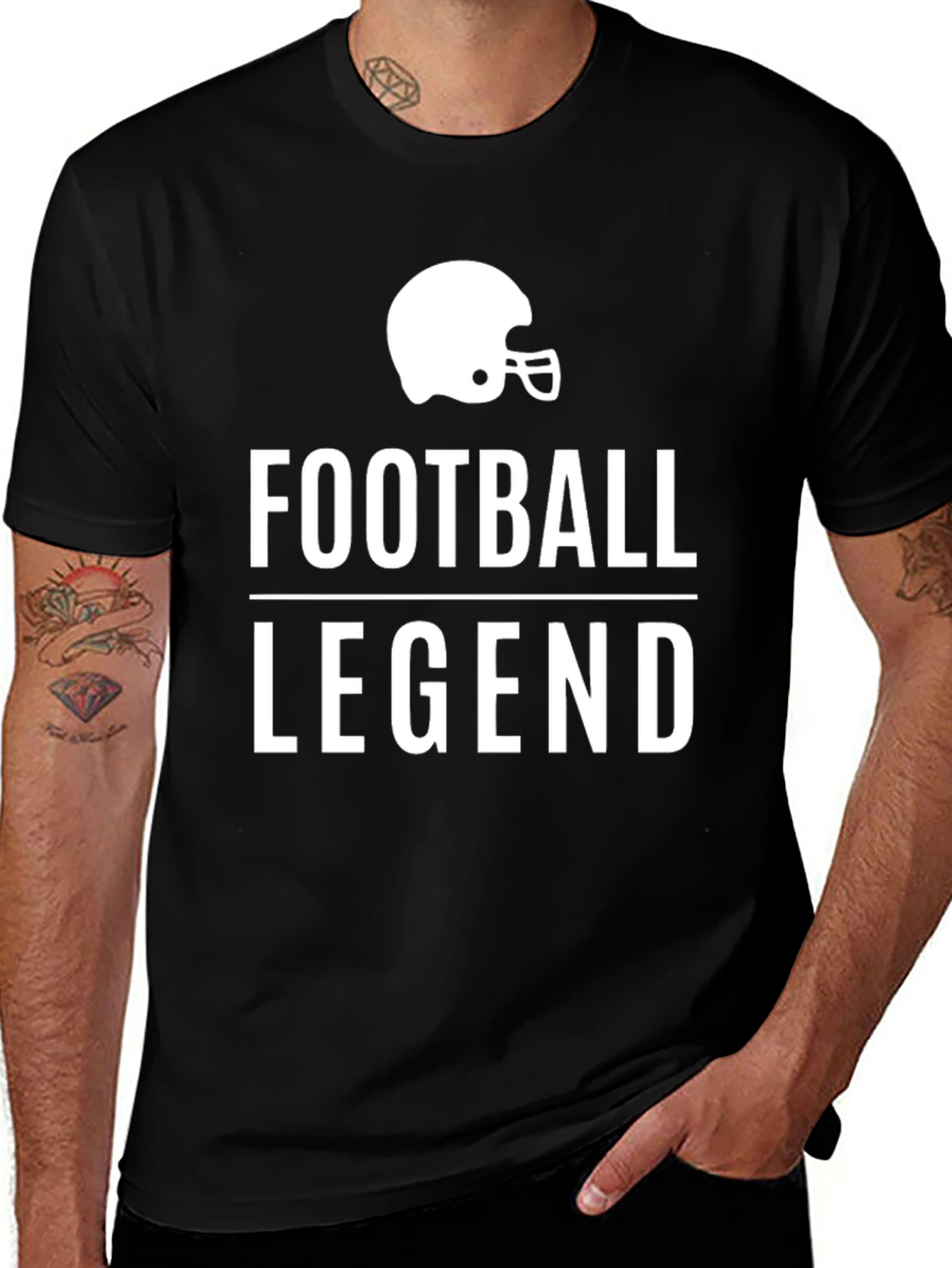 Variant 26 of Football Legend T-Shirt - Black Graphic Tee