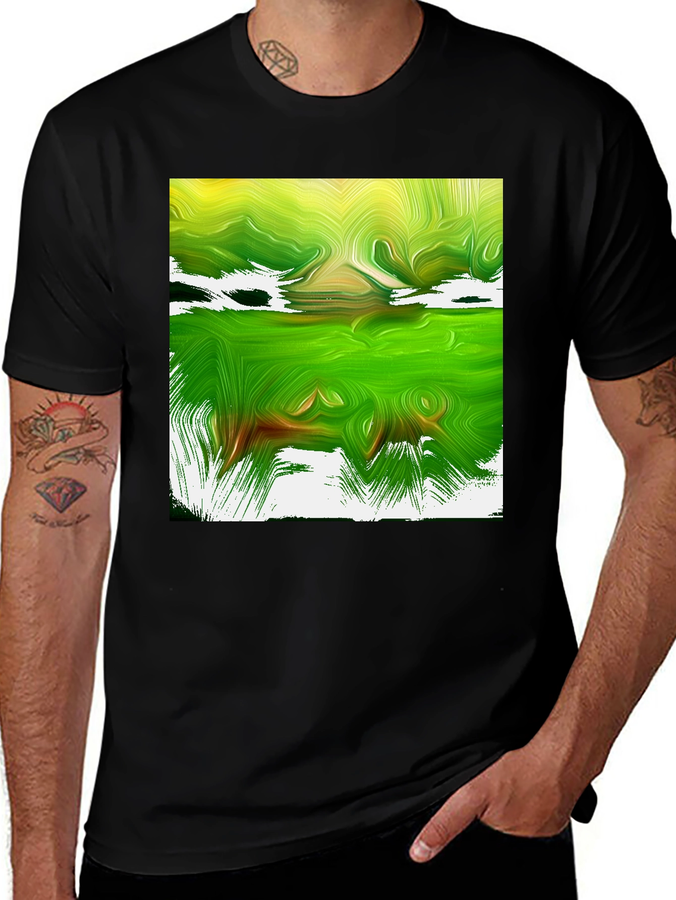 Variant 9 of Abstract Green Graphic Tee