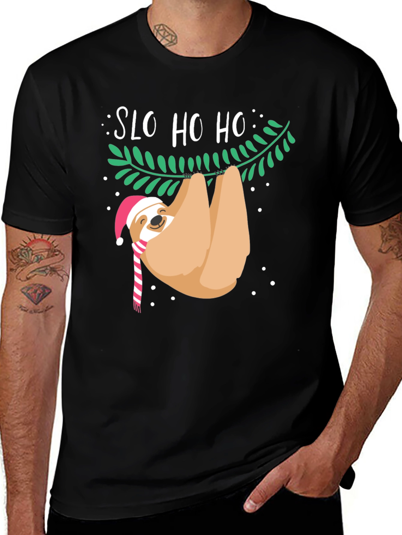 Variant 5 of Funny Christmas Sloth T-Shirt