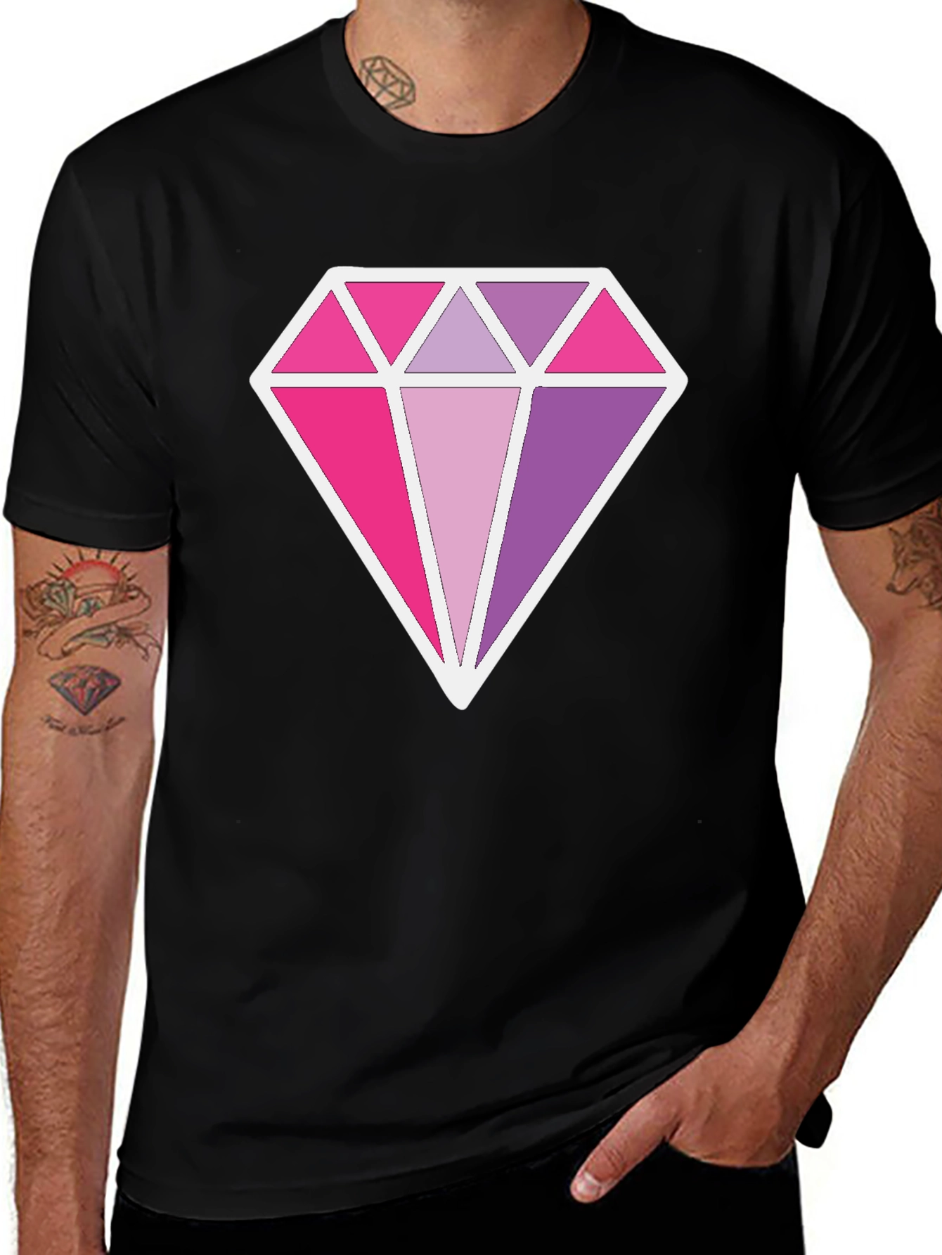 Diamond Prism Graphic Black T-Shirt