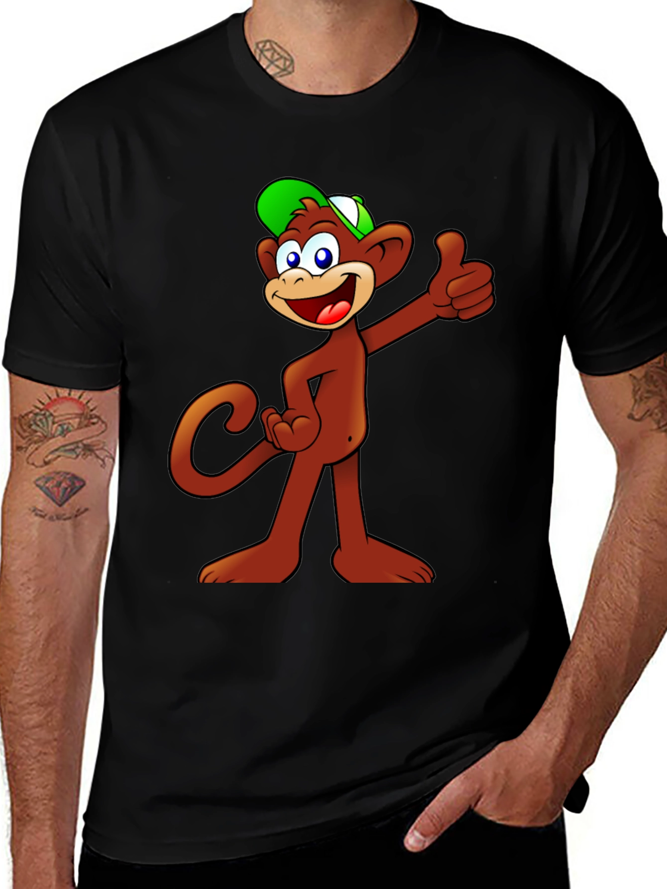 Variant 8 of Cartoon Monkey T-Shirt - Novelty Graphic Tee