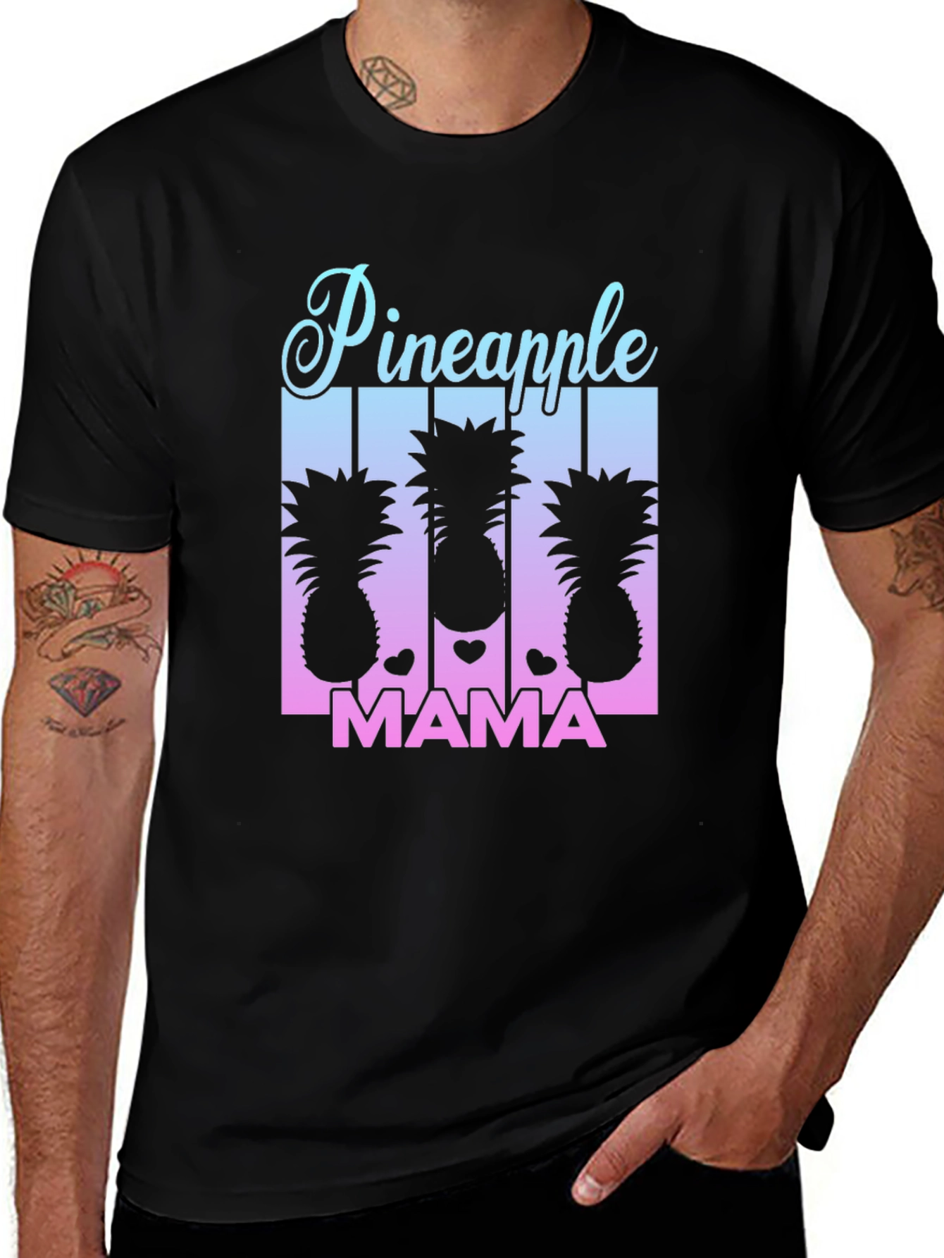 Variant 29 of Pineapple Mama Graphic Tee - Cute Summer Shirt