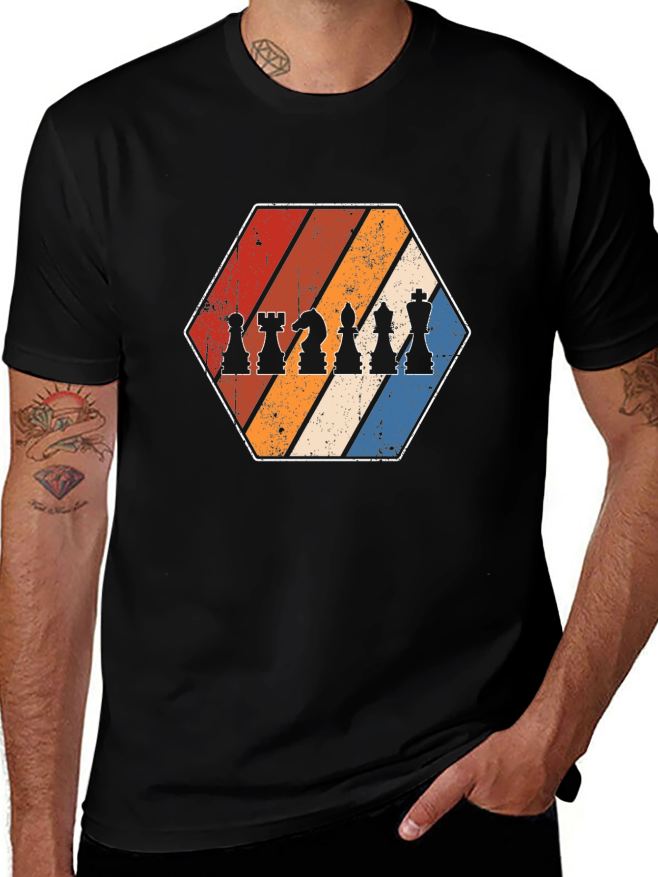 Variant 22 of Retro Chess Piece Tee