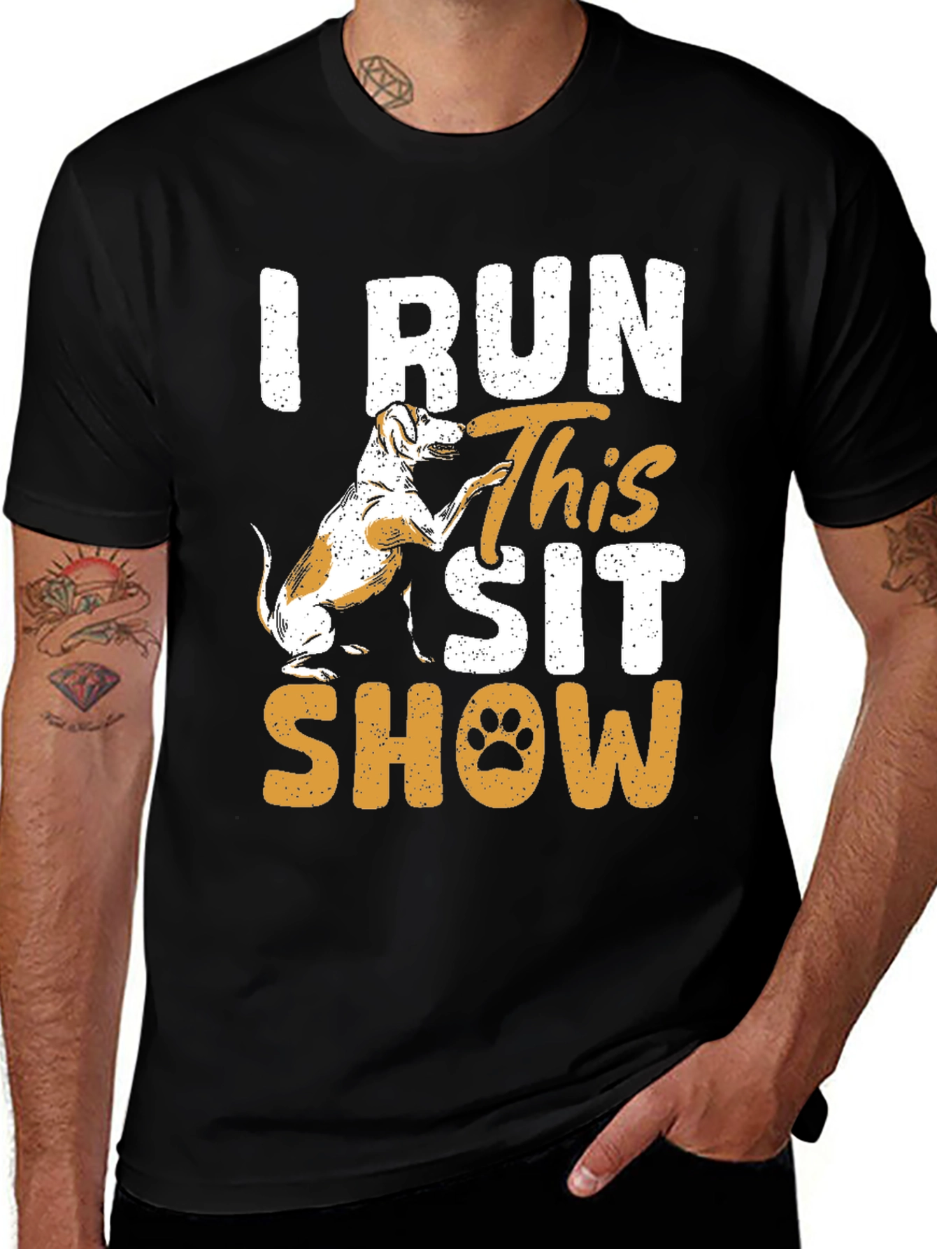 Variant 22 of I Run This Sit Show Dog Graphic Tee