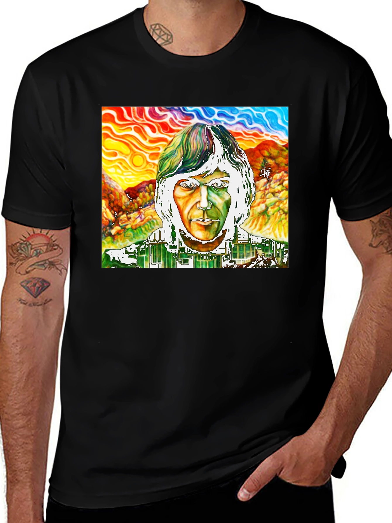 Variant 25 of Colorful Portrait Graphic Tee