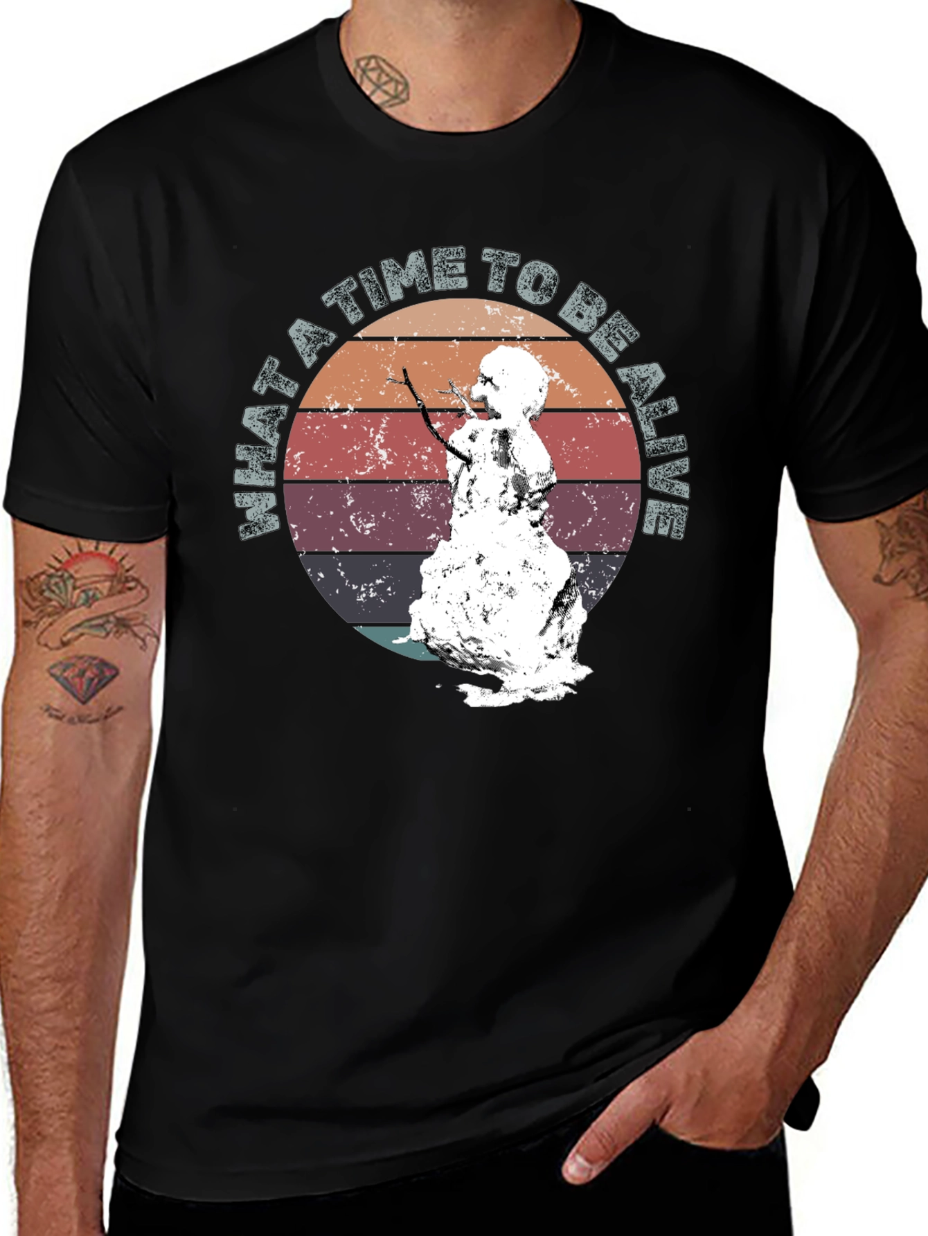 Variant 5 of Retro Snowman T-Shirt - What a Time To Be Alive