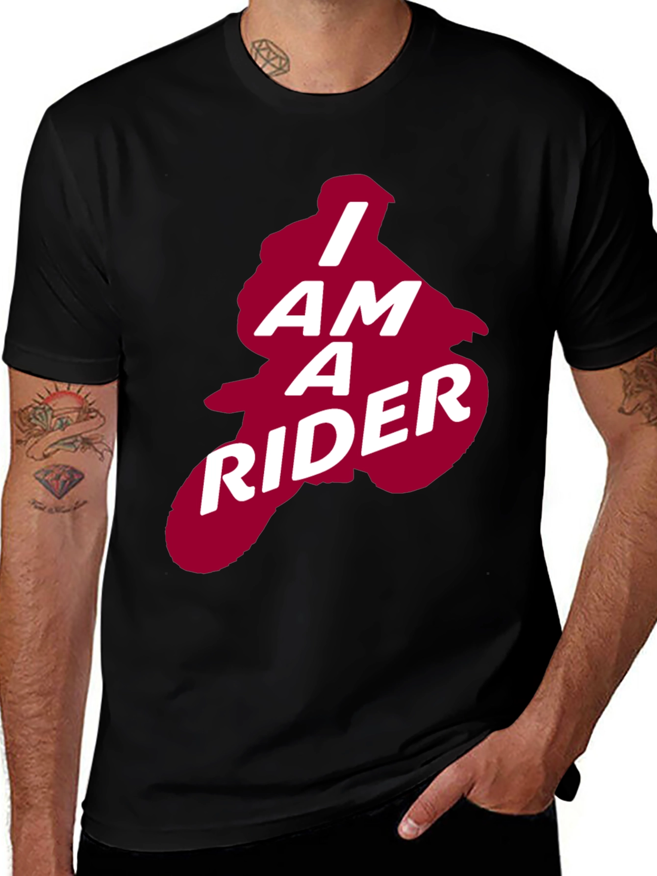 Variant 22 of I Am A Rider Graphic Tee - Black