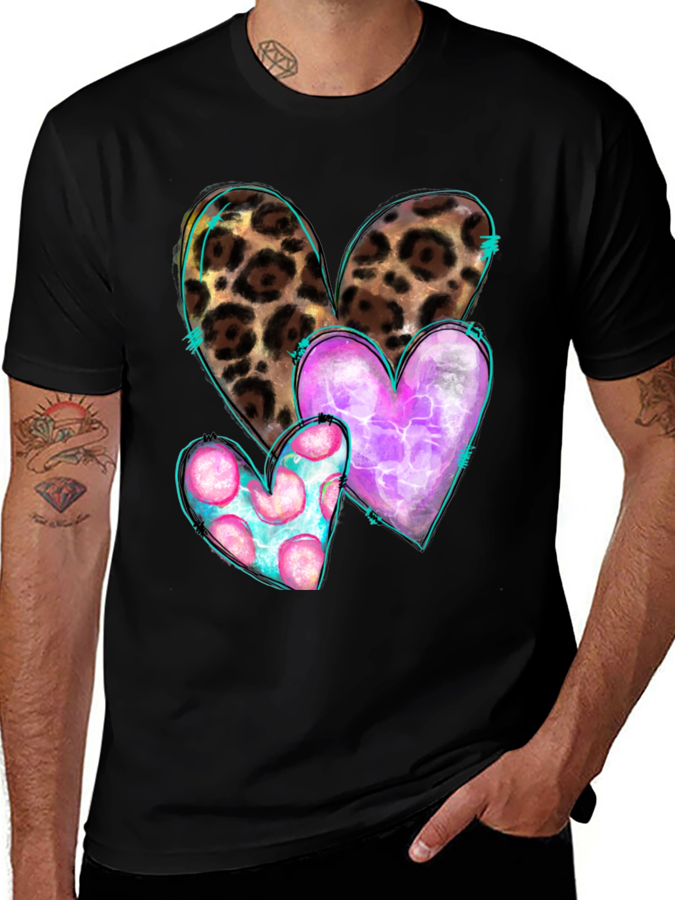 Variant 4 of Men's Heart Graphic Tee