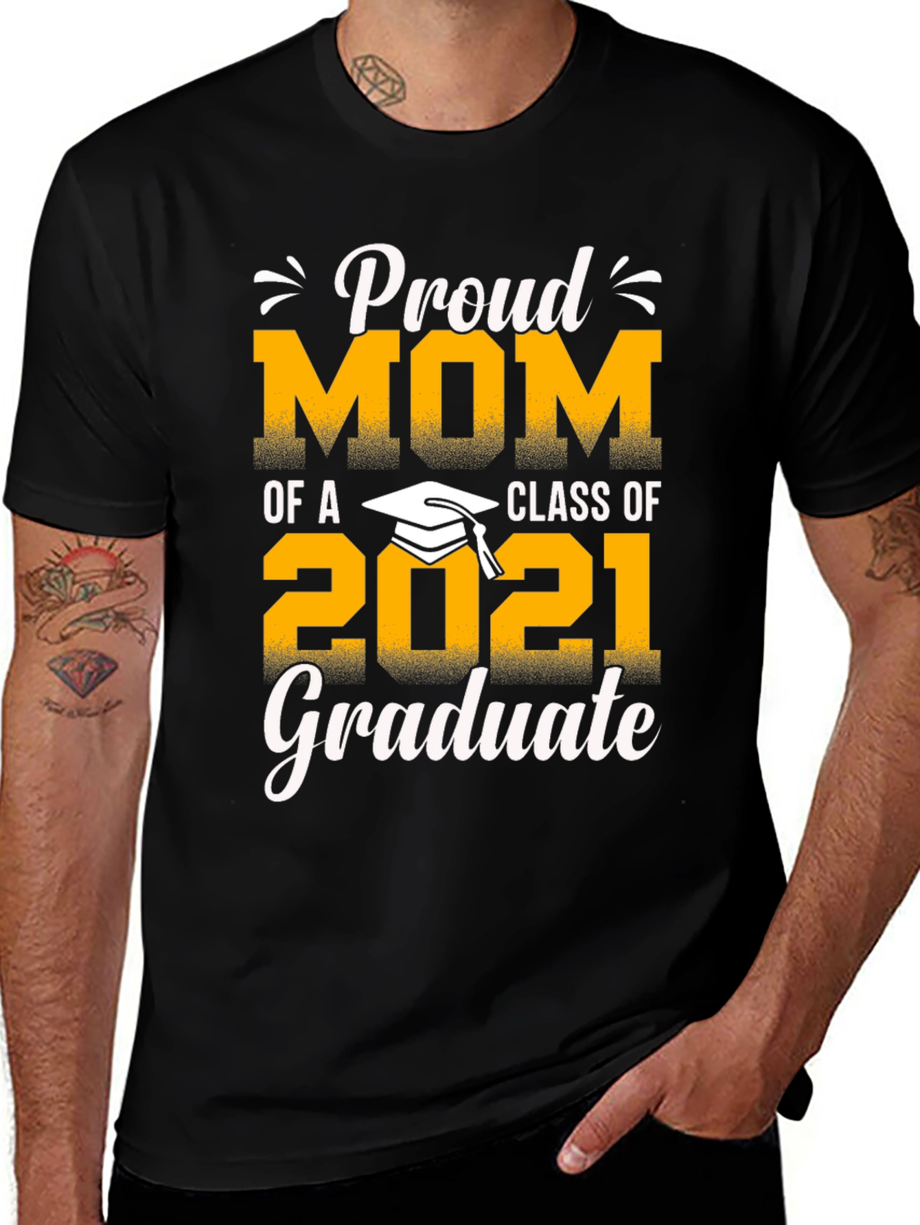 Variant 15 of Proud Mom of a 2021 Graduate T-Shirt