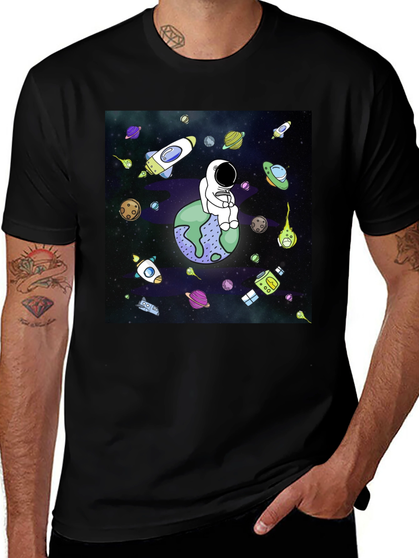 Variant 16 of Astronaut Planet Graphic T-Shirt