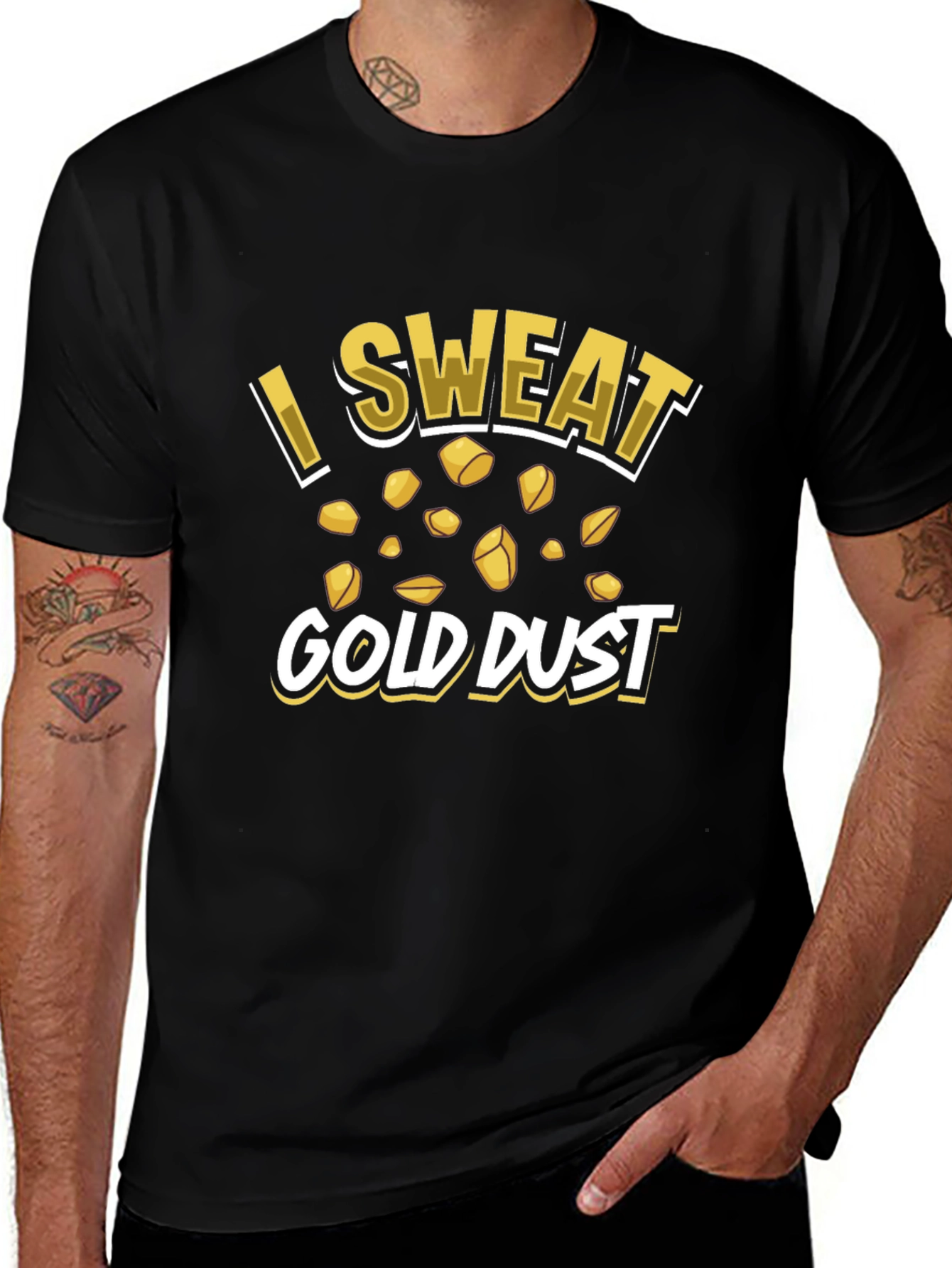 Variant 19 of I Sweat Gold Dust Funny Graphic Tee