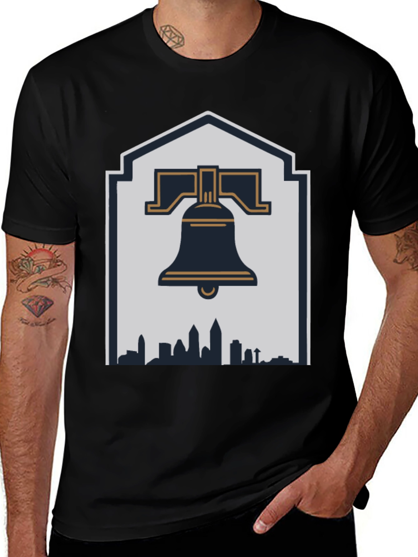 Liberty Bell Skyline Graphic T-Shirt