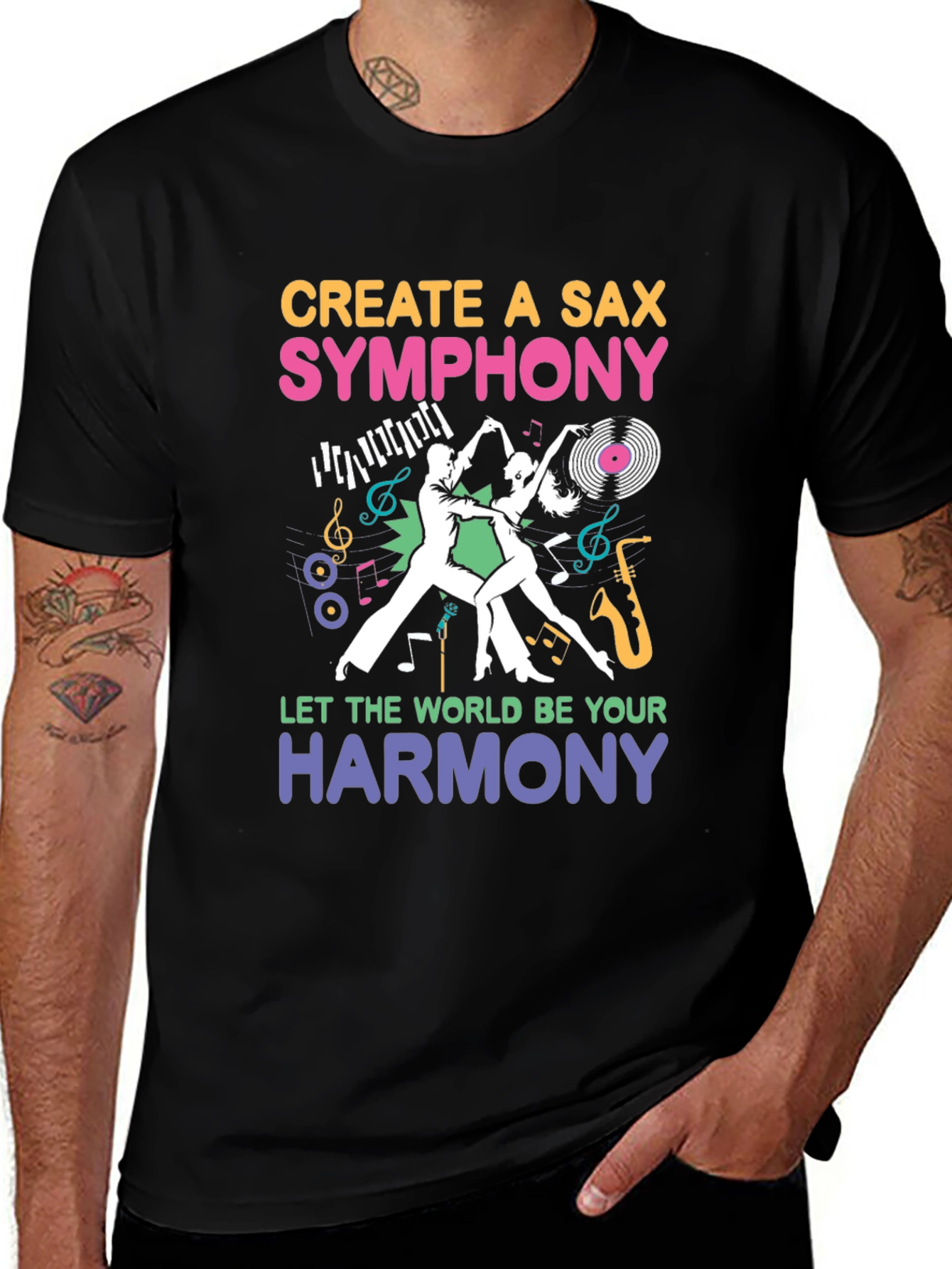 Variant 10 of Create a Sax Symphony T-Shirt - Musical Harmony Design
