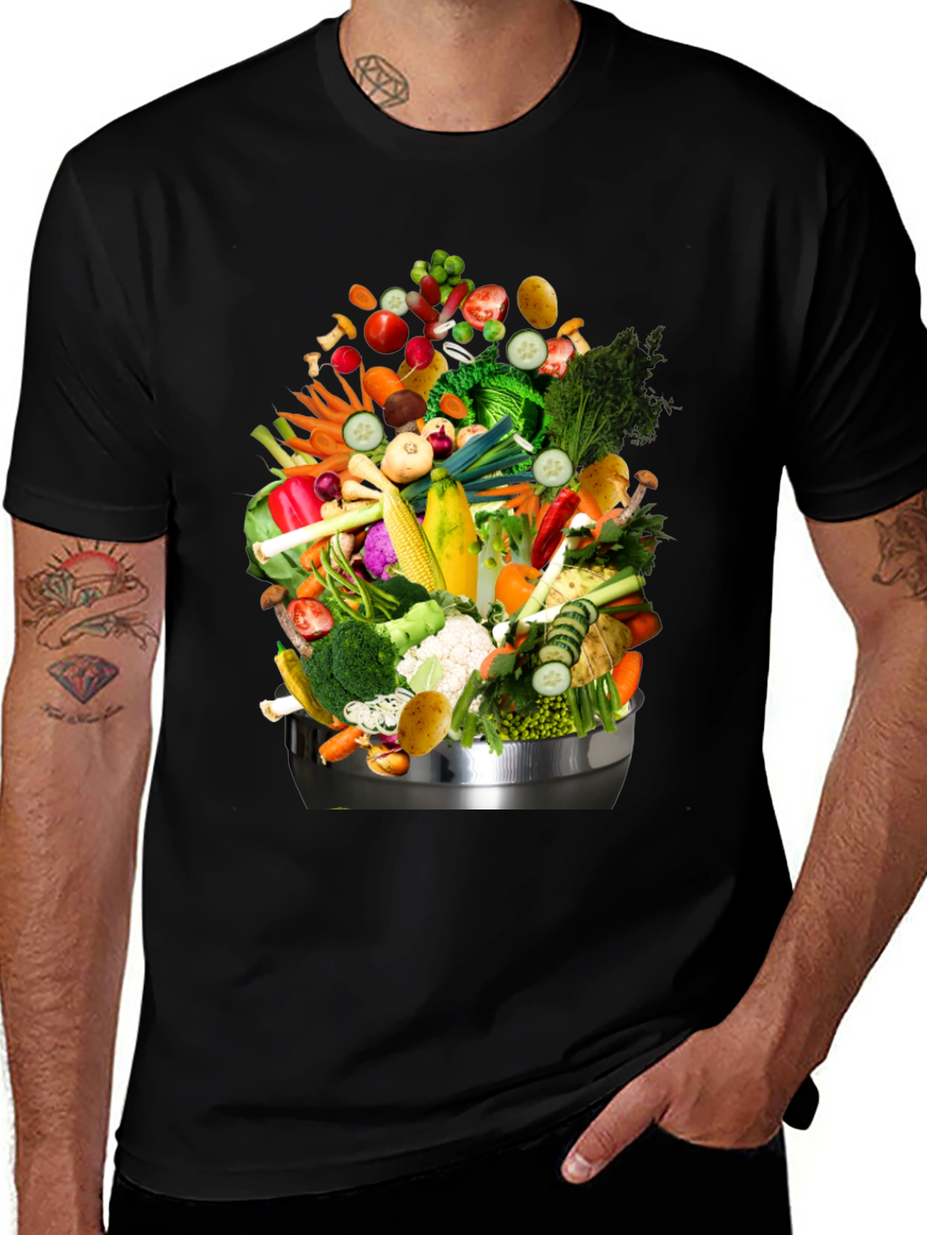 Veggie Bowl Graphic Tee - Fresh Food Style