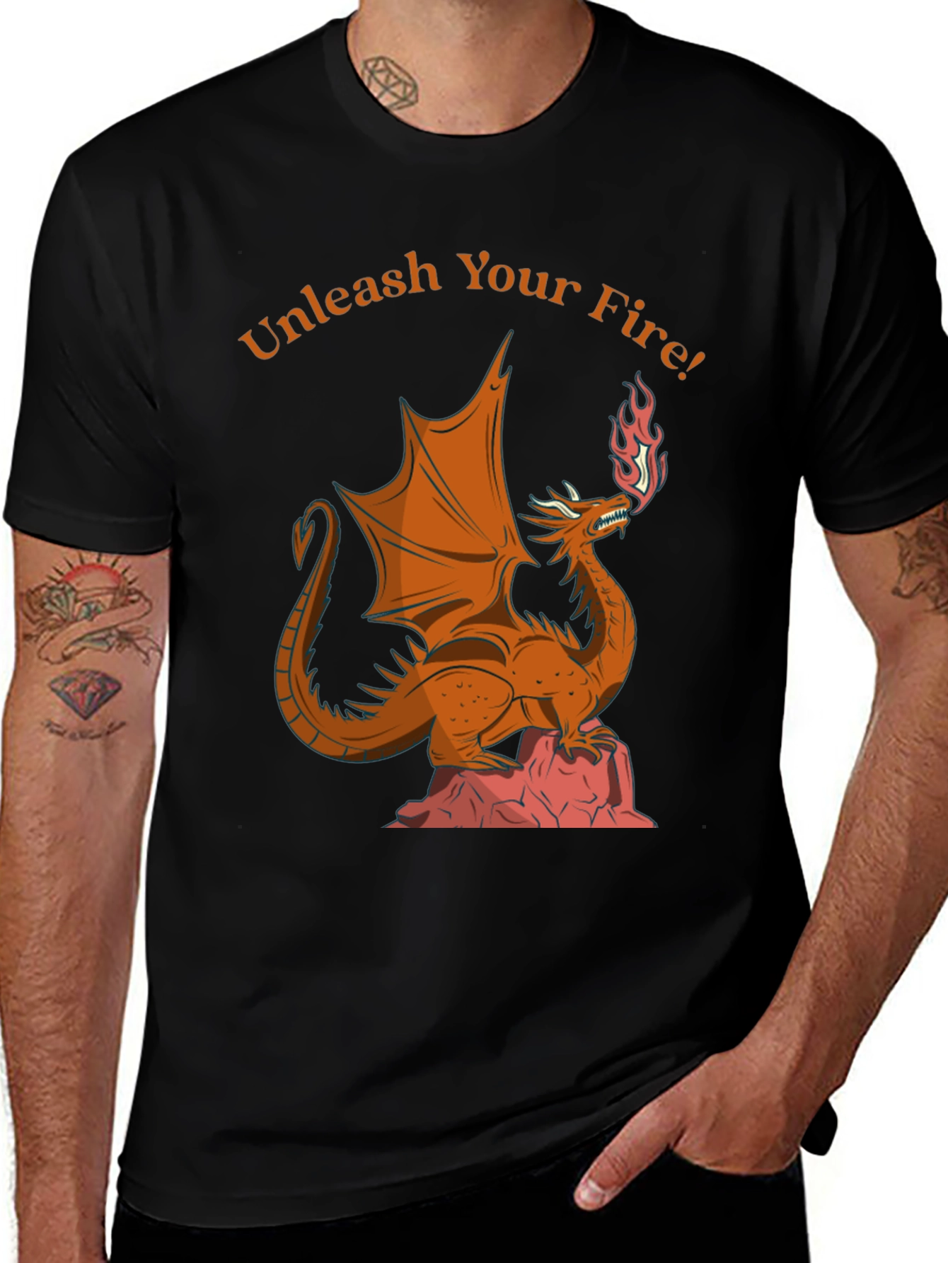 Variant 15 of Unleash Your Fire Dragon Graphic Tee