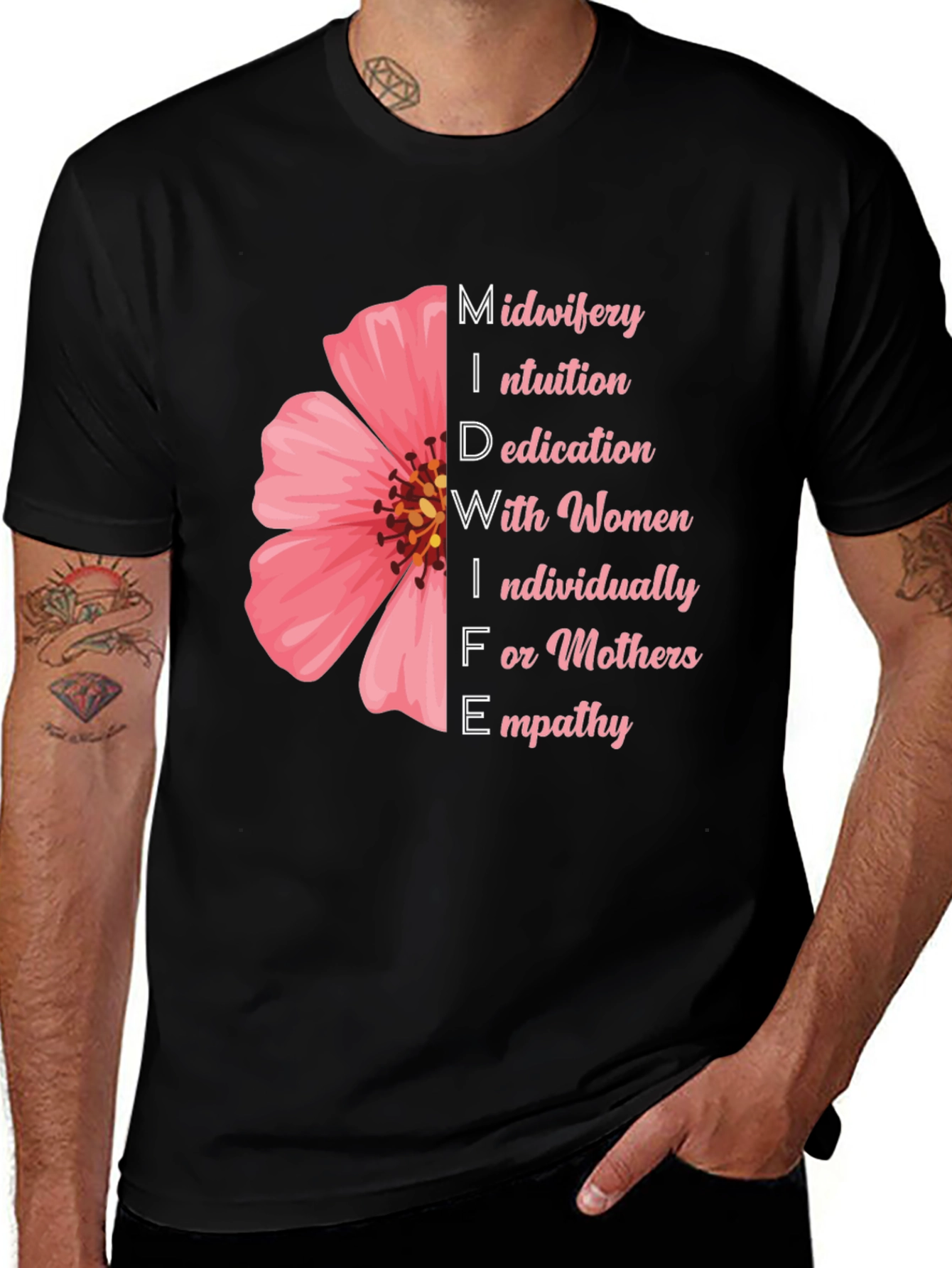 Variant 16 of Midwifery Flower Graphic T-Shirt