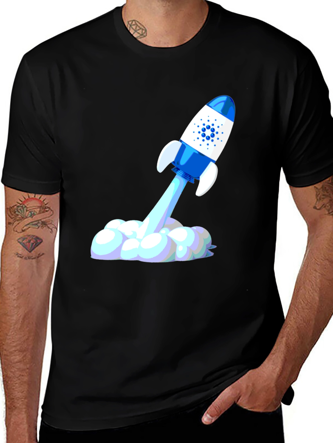 Variant 12 of Crypto Rocket T-Shirt
