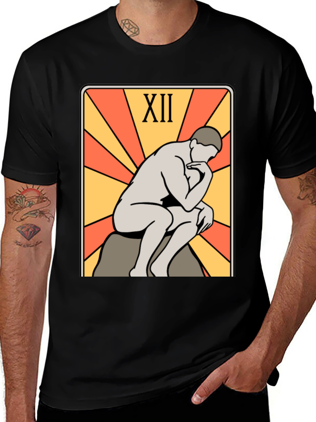 Variant 16 of The Thinker Tarot Card Graphic T-Shirt