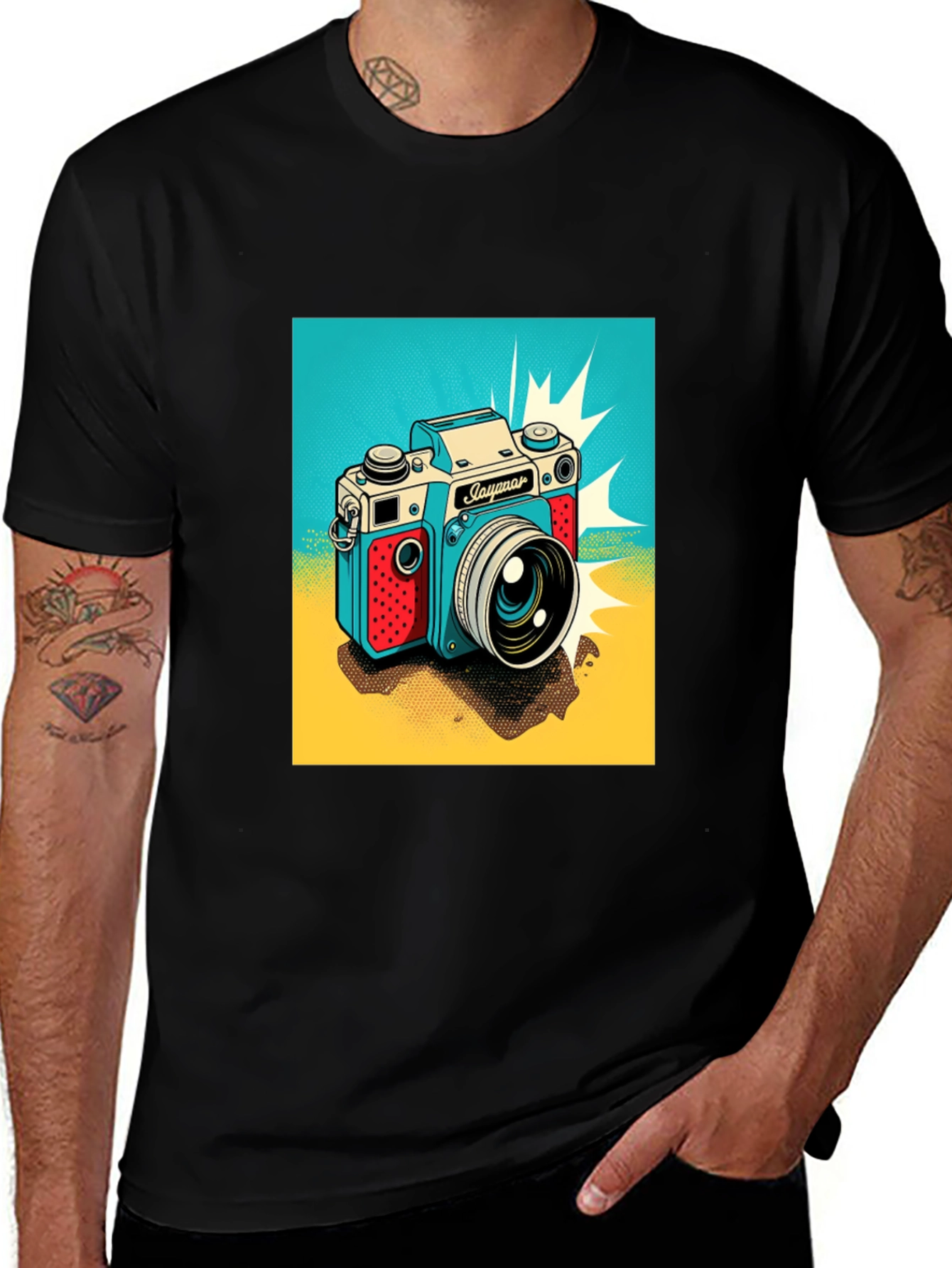 Variant 4 of Retro Camera Graphic T-Shirt
