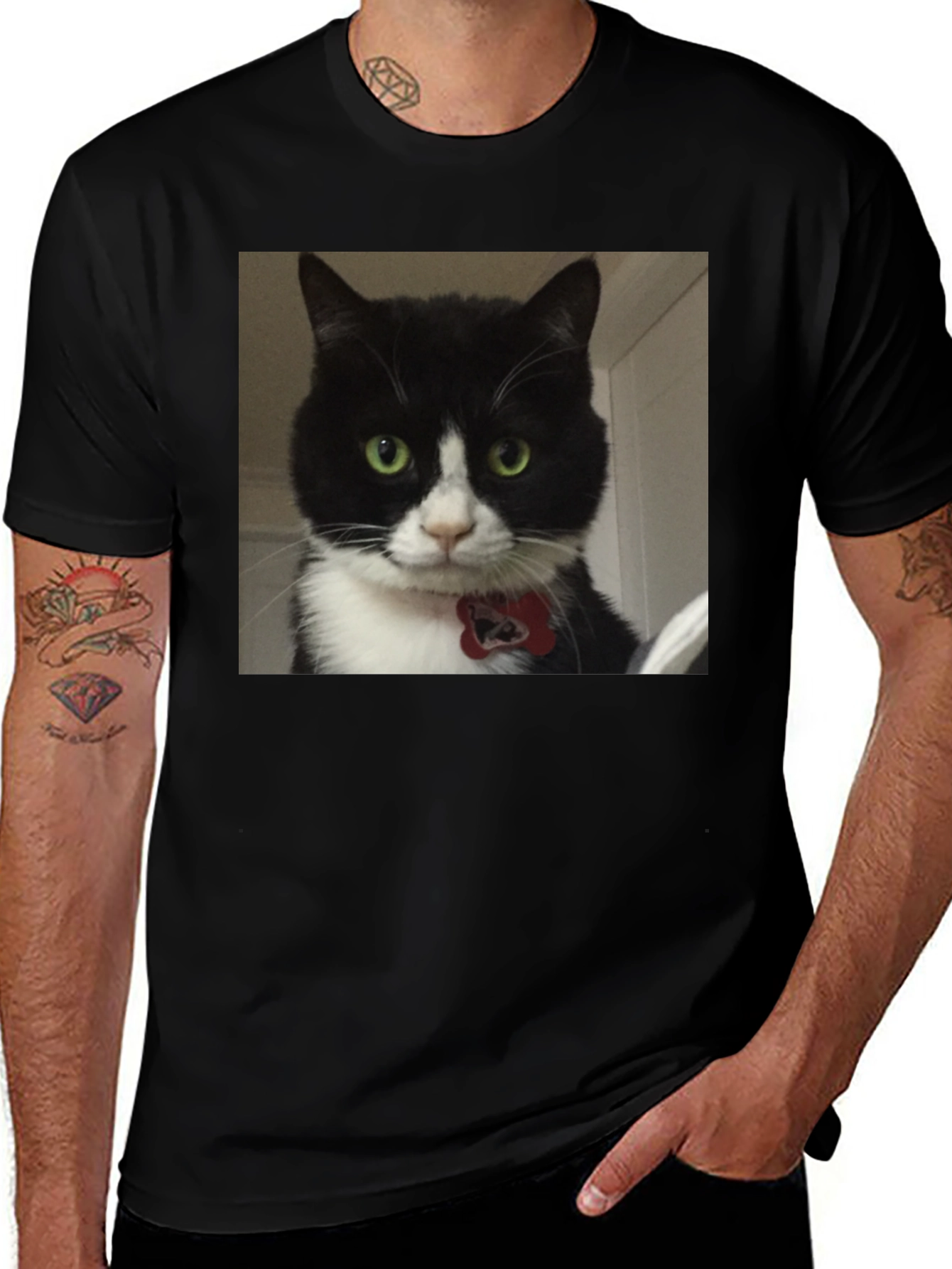 Variant 11 of Cat Portrait T-Shirt - Soft Cotton Blend