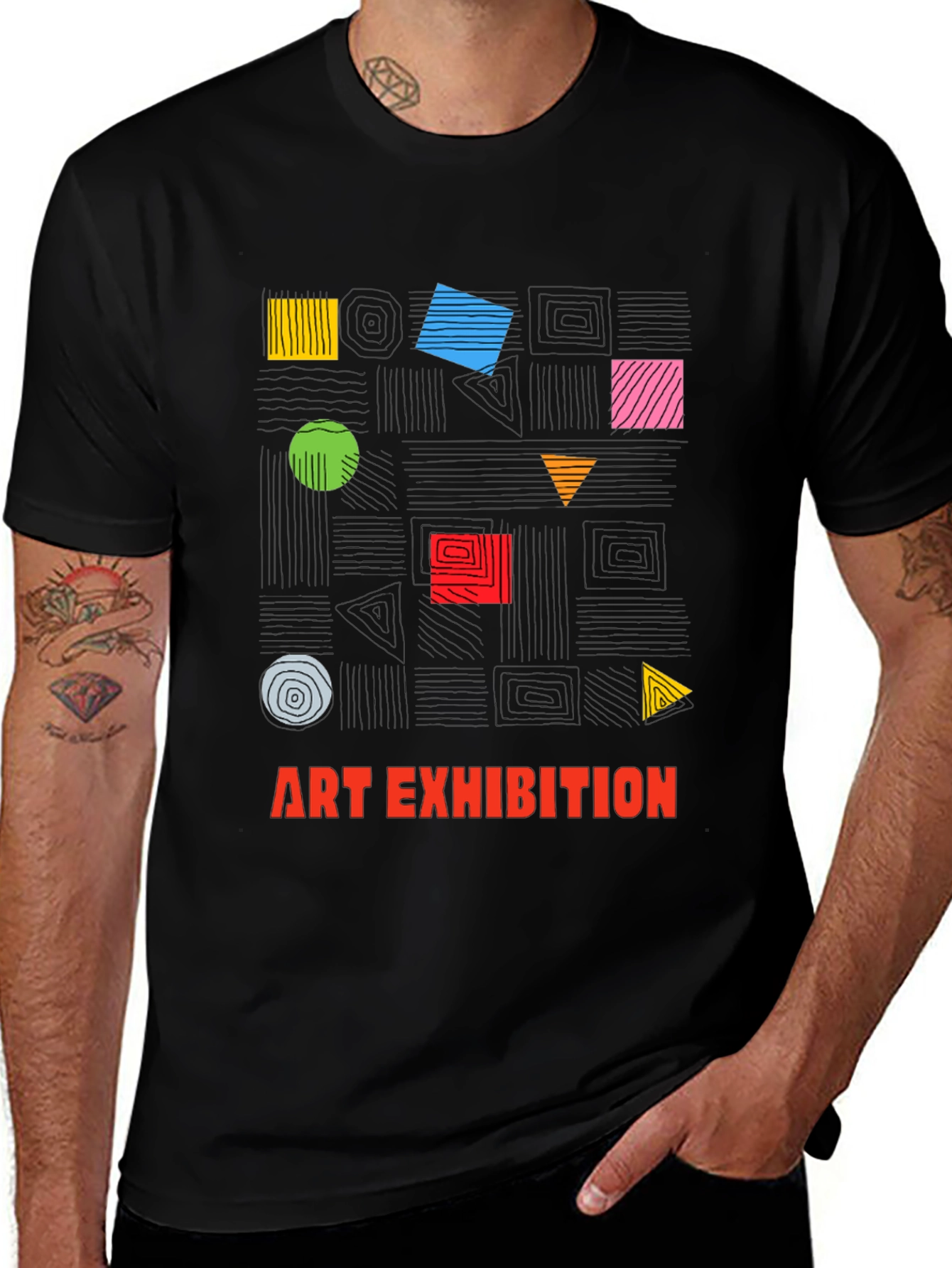 Variant 8 of Art Exhibition Graphic Tee - Modern Design, Soft Cotton