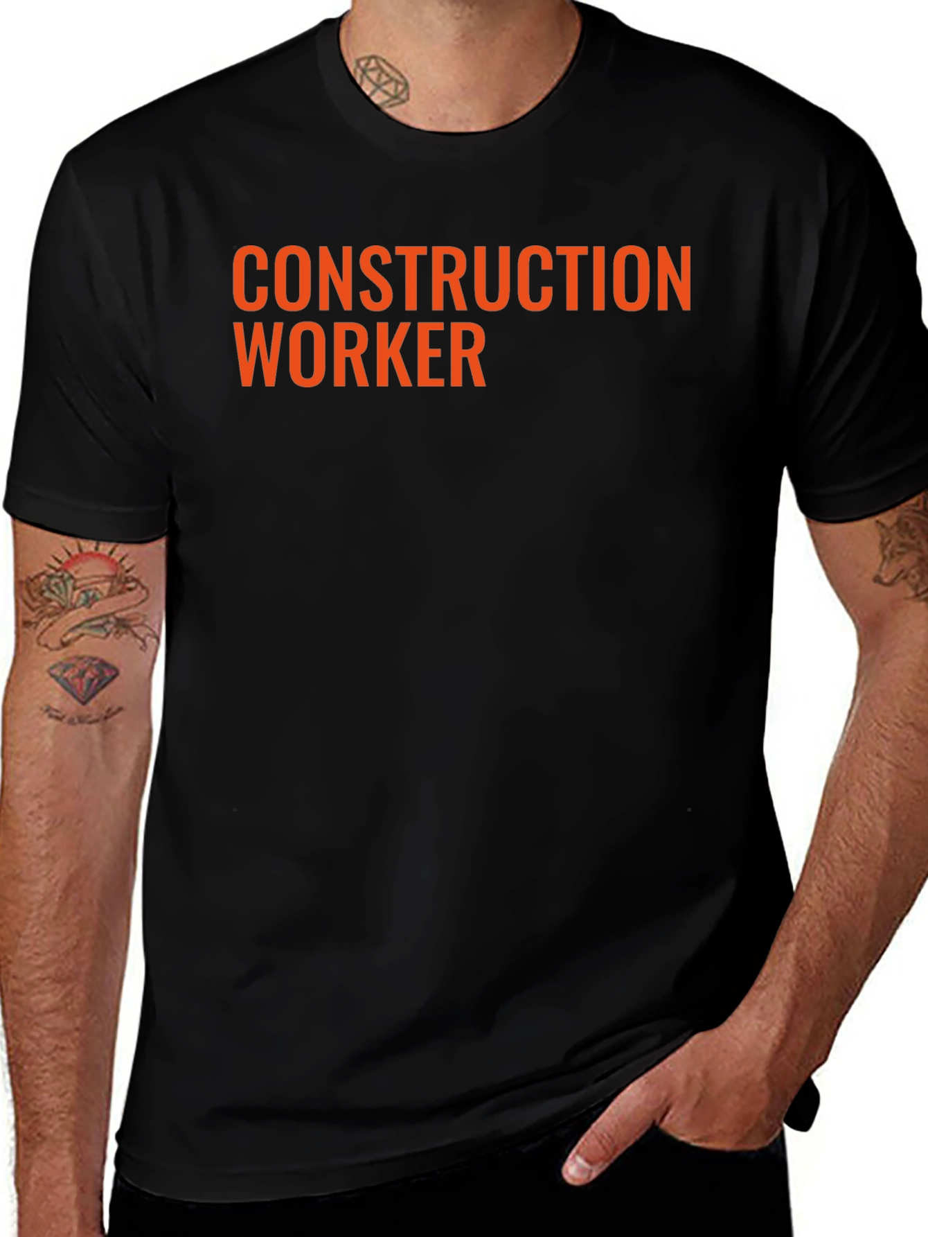 Variant 8 of Construction Worker T-Shirt, Black