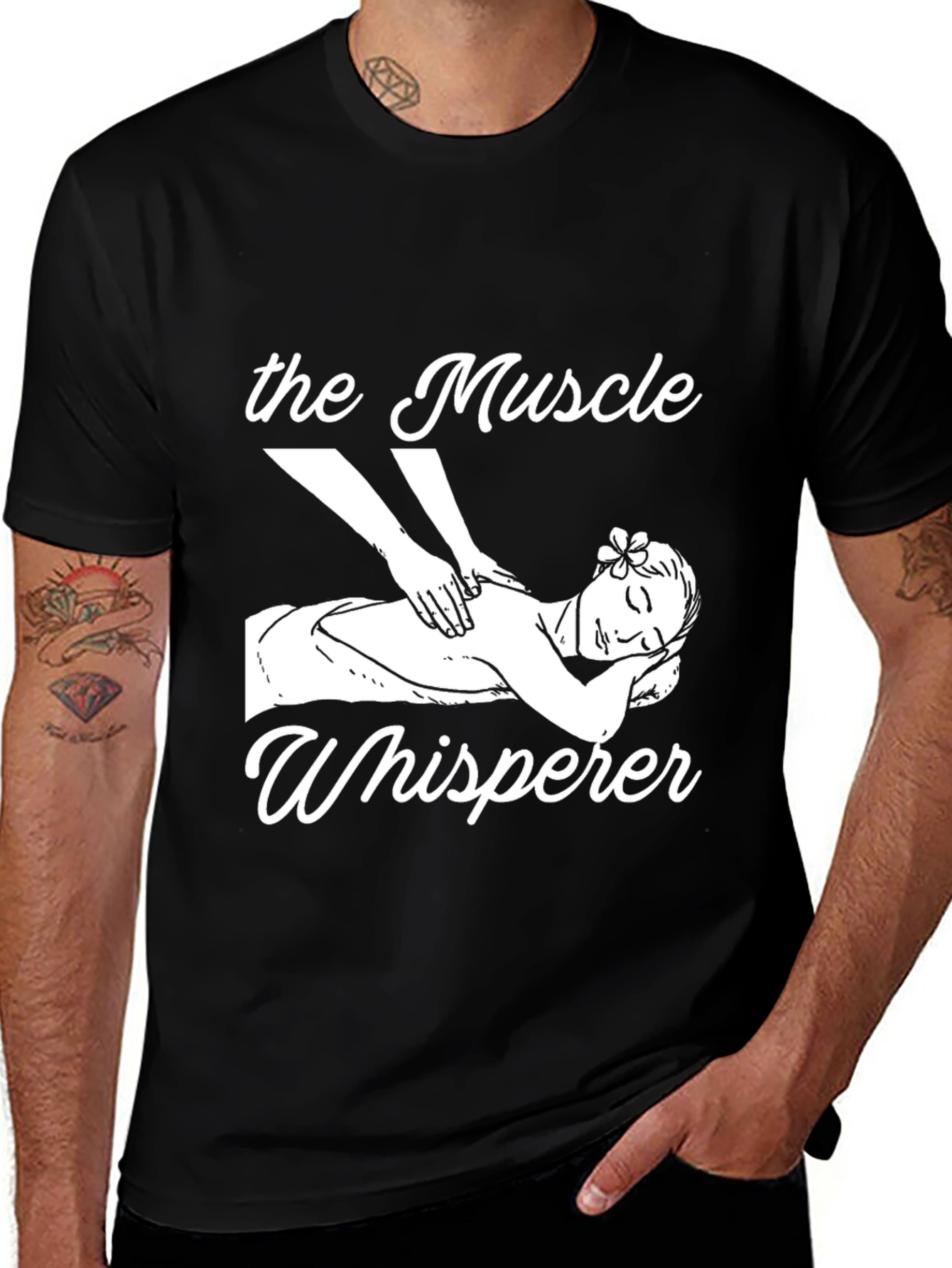 Muscle Whisperer Massage Therapist Graphic T-Shirt