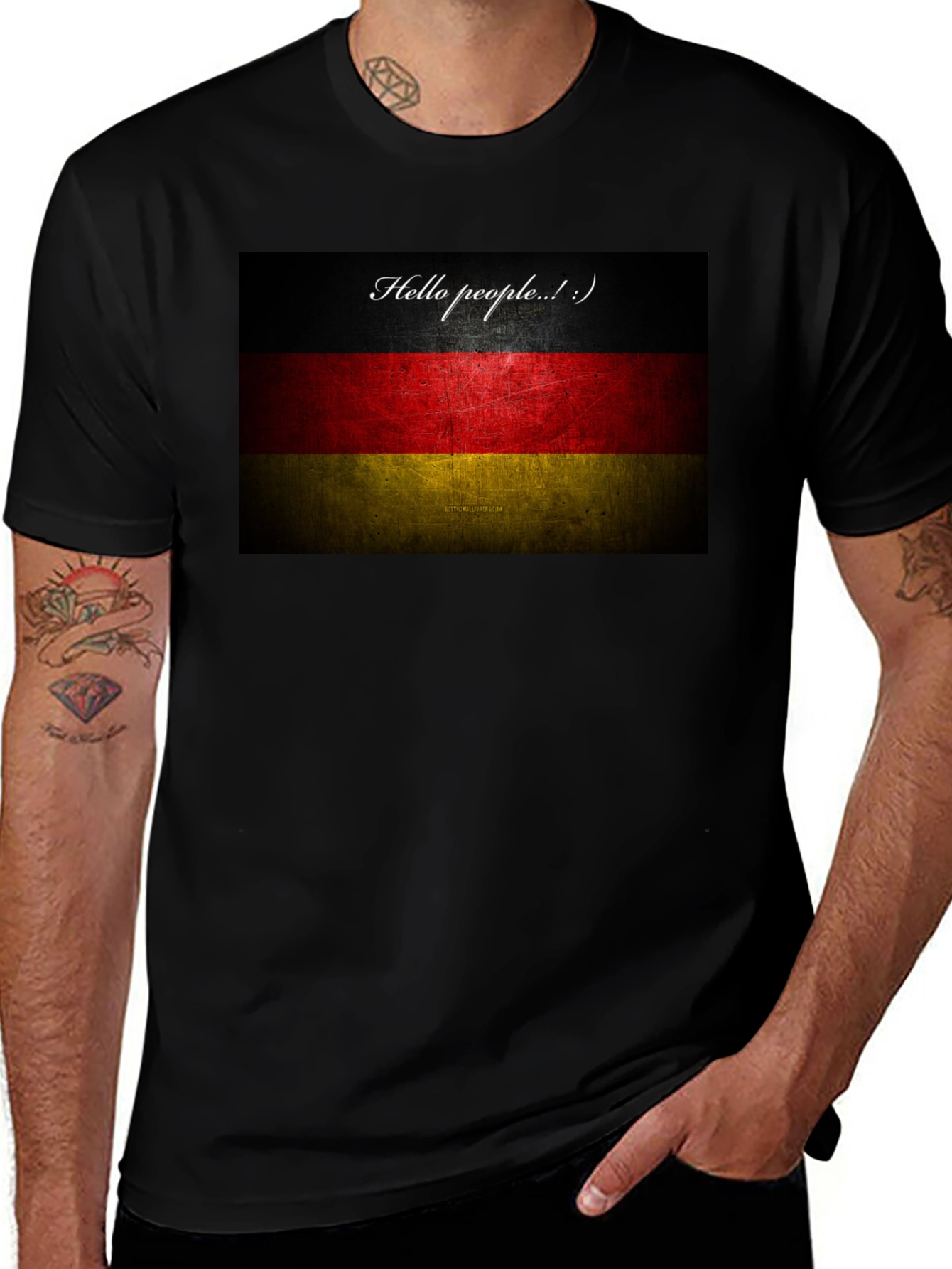 Variant 8 of German Flag Graphic Tee - Hello People T-Shirt