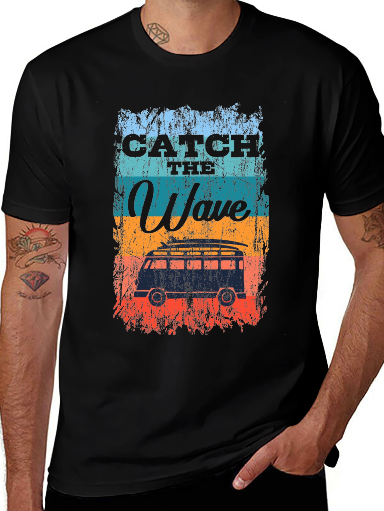 Variant 11 of Catch The Wave Retro Van Graphic Tee