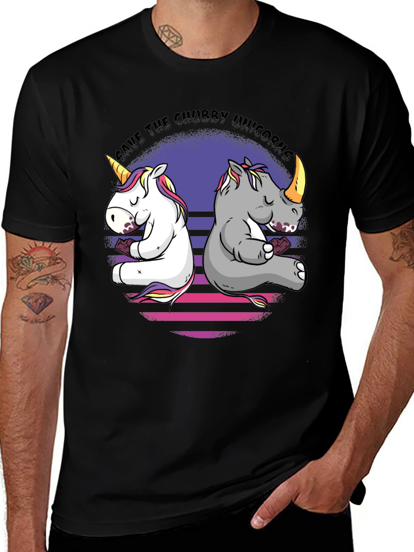 Variant 23 of Save the Chubby Unicorns Graphic Tee