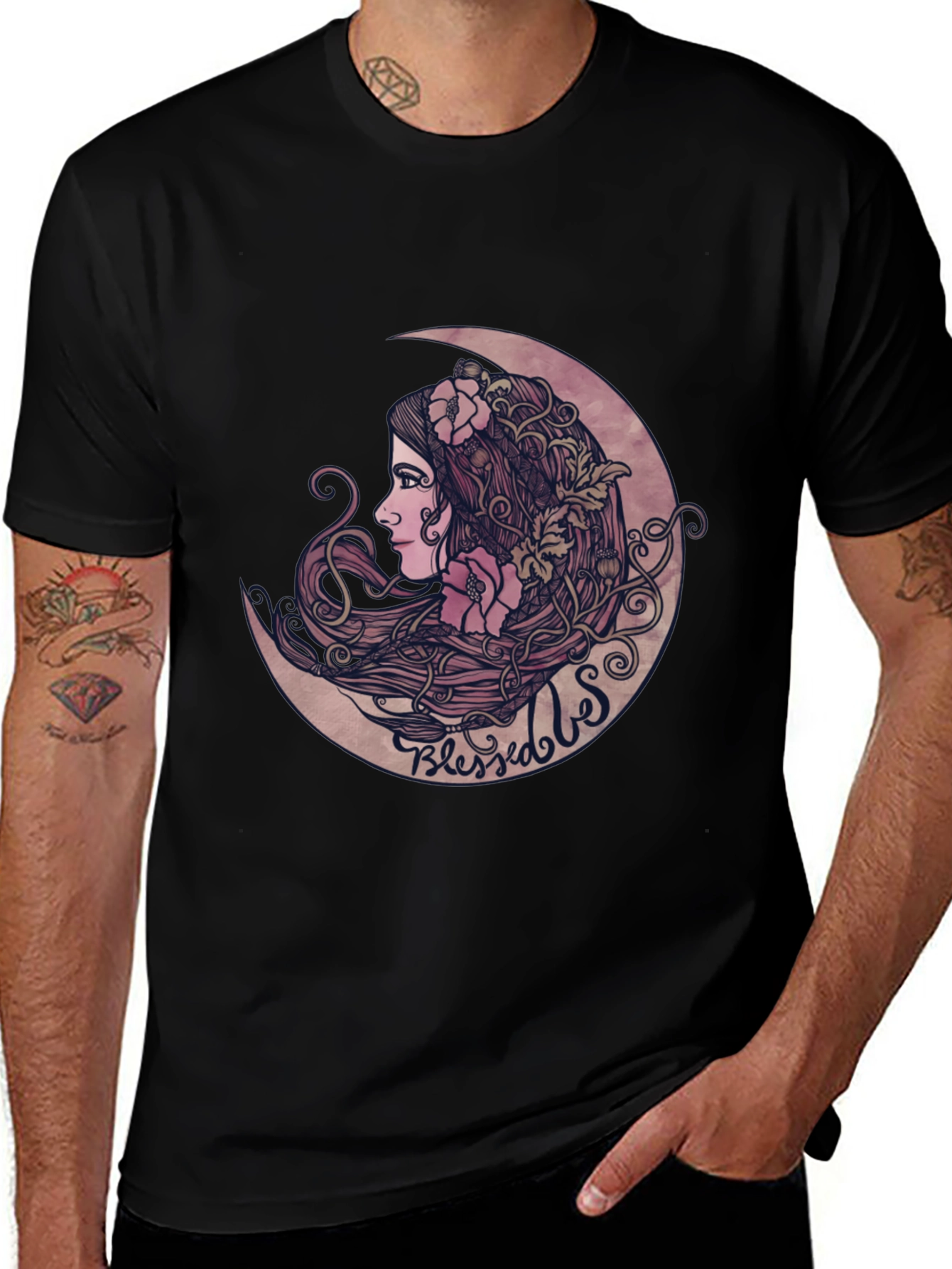 Variant 13 of Blessed Moon Graphic T-Shirt - Stylish & Unique Design