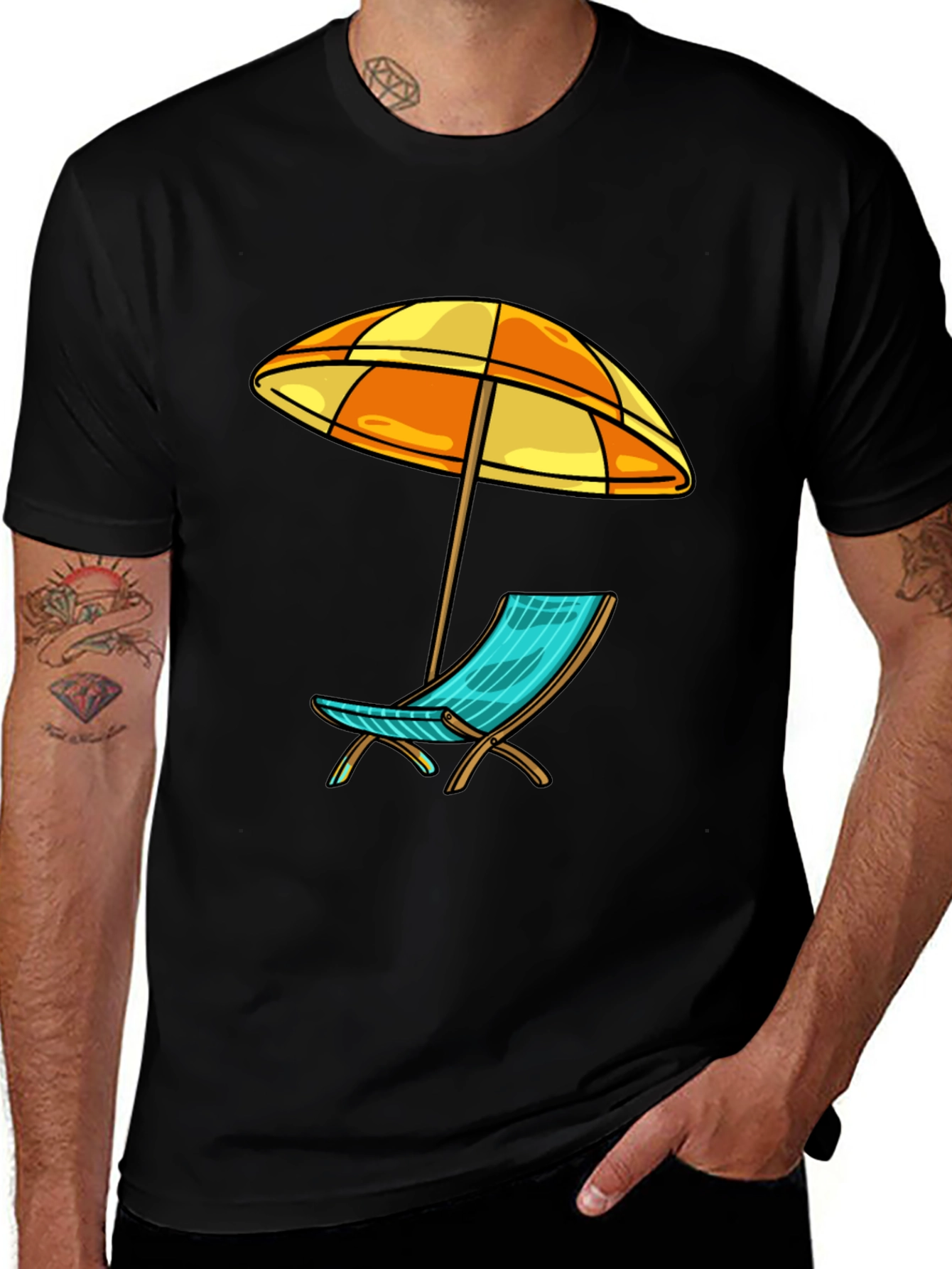 Beach Chair & Umbrella Graphic Tee