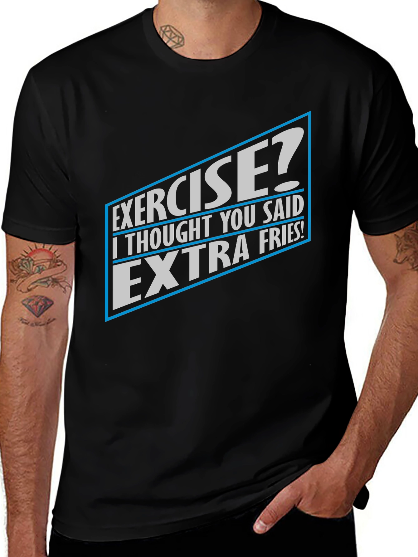 Variant 8 of Exercise? Extra Fries Graphic T-Shirt