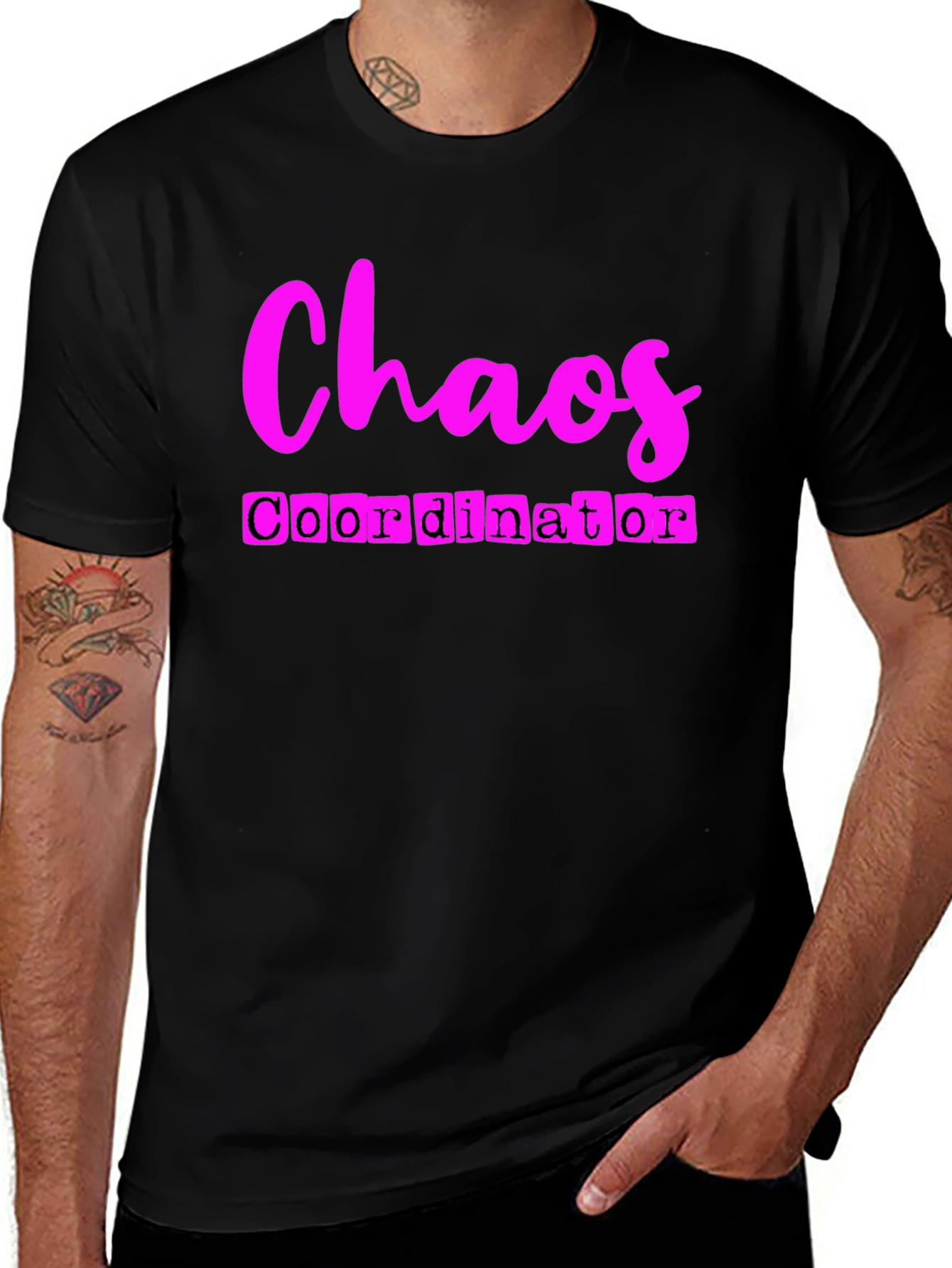 Variant 20 of Chaos Coordinator Graphic Tee - Black