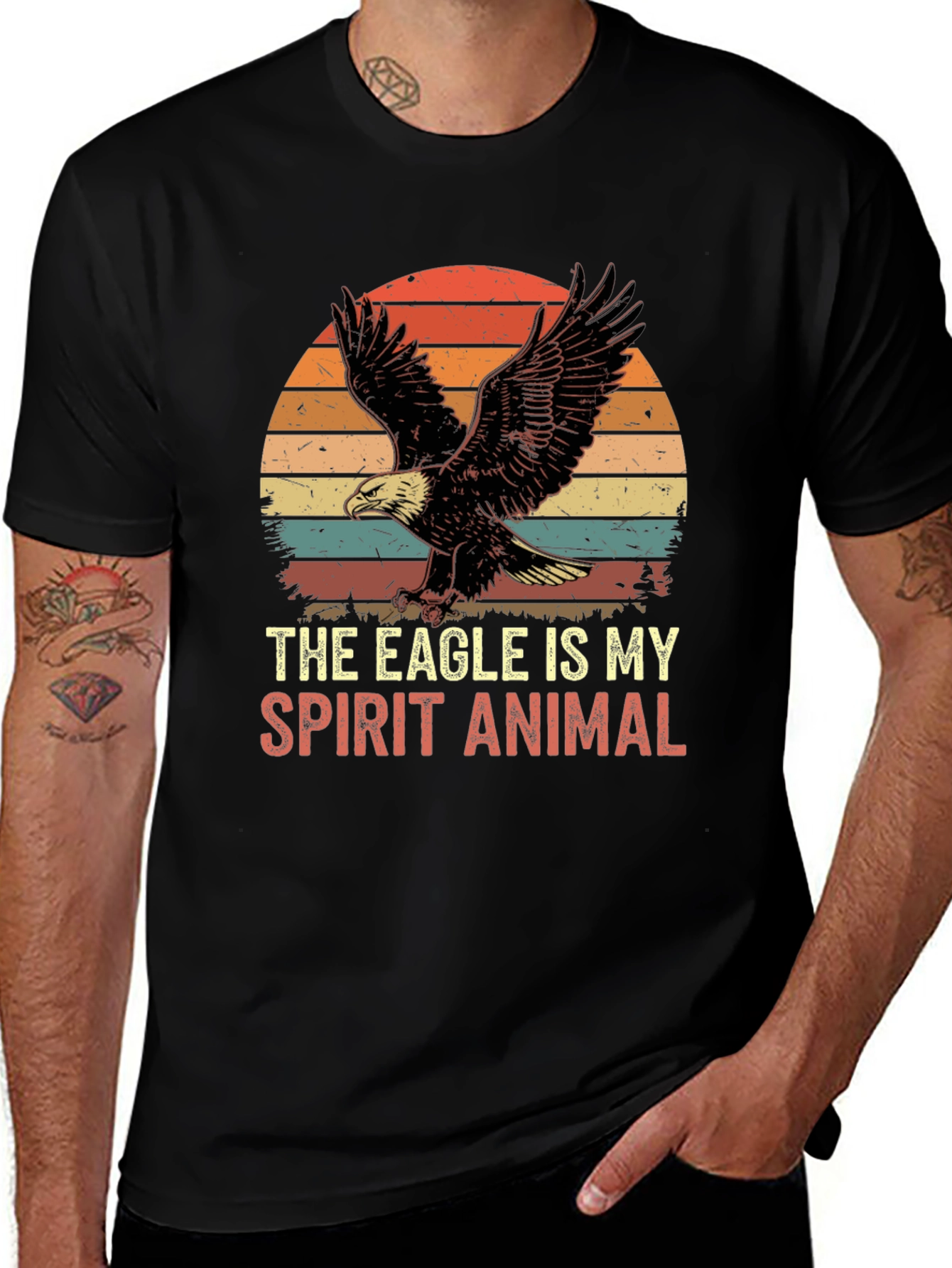 Variant 3 of Eagle Spirit Animal Graphic T-Shirt
