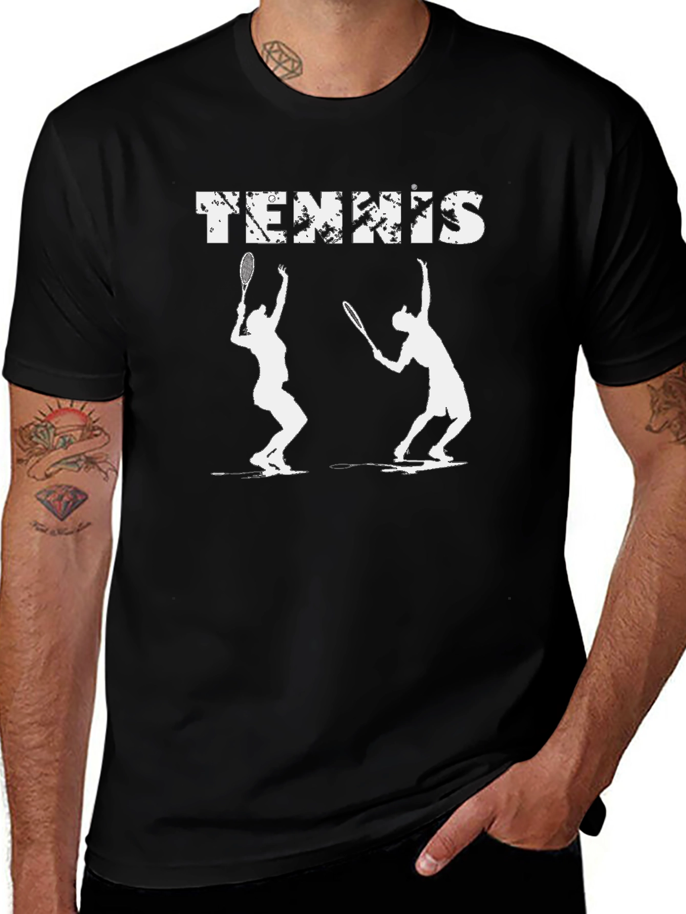 Variant 20 of Tennis Silhouette Graphic T-Shirt