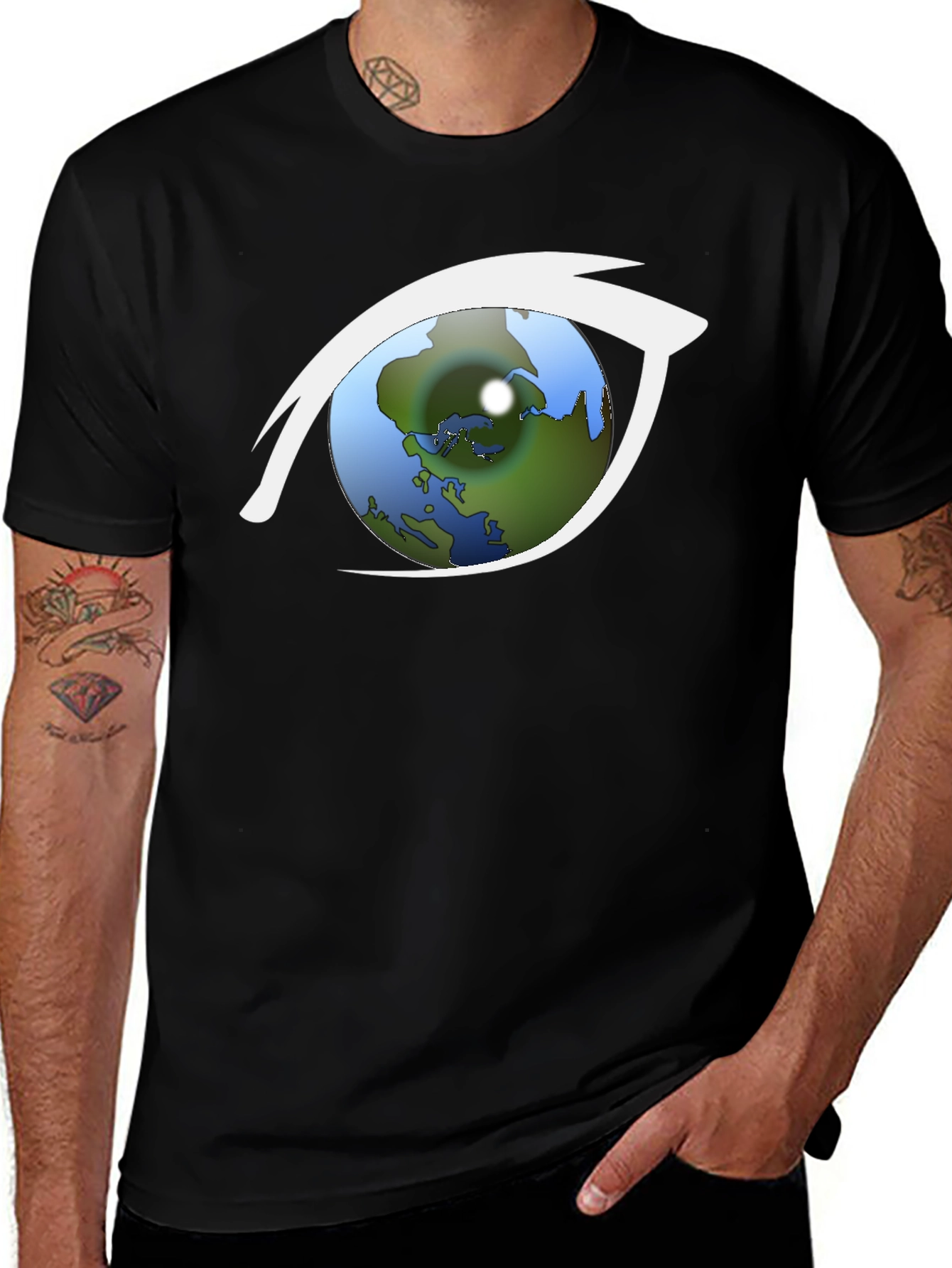Variant 24 of Earth Eye T-Shirt - Global Vision