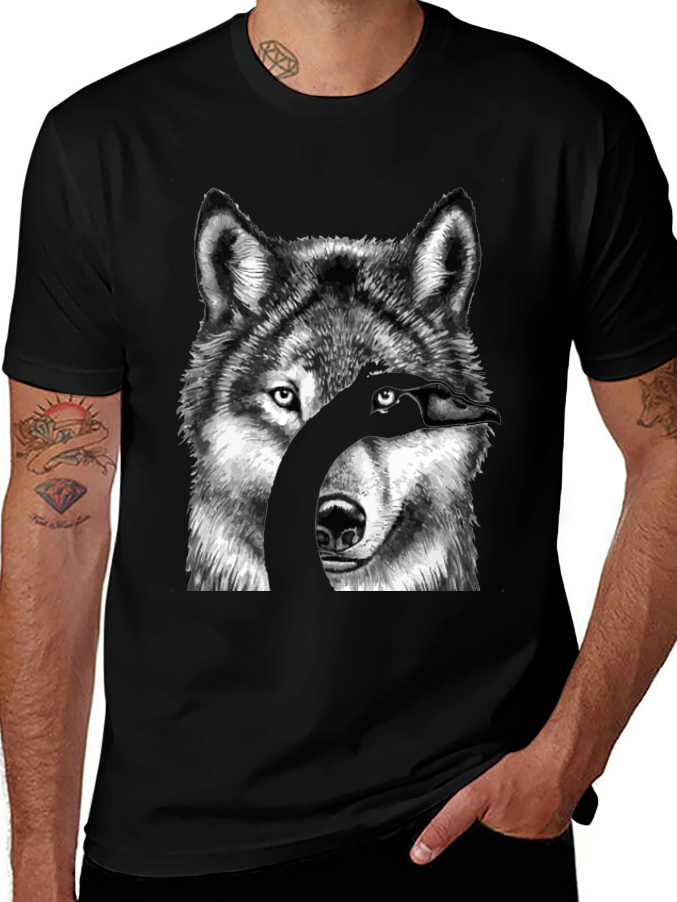 Variant 2 of Wolf & Goose Graphic Print T-Shirt